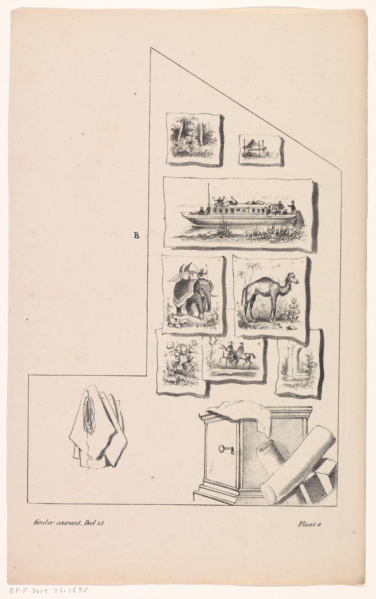 Bouwplaat voor een prentenkraam by Anonymous