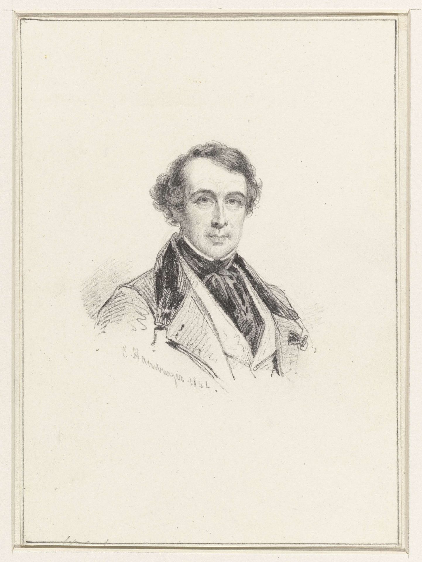 Portret van Andreas Schelfhout by Coenraad Hamburger
