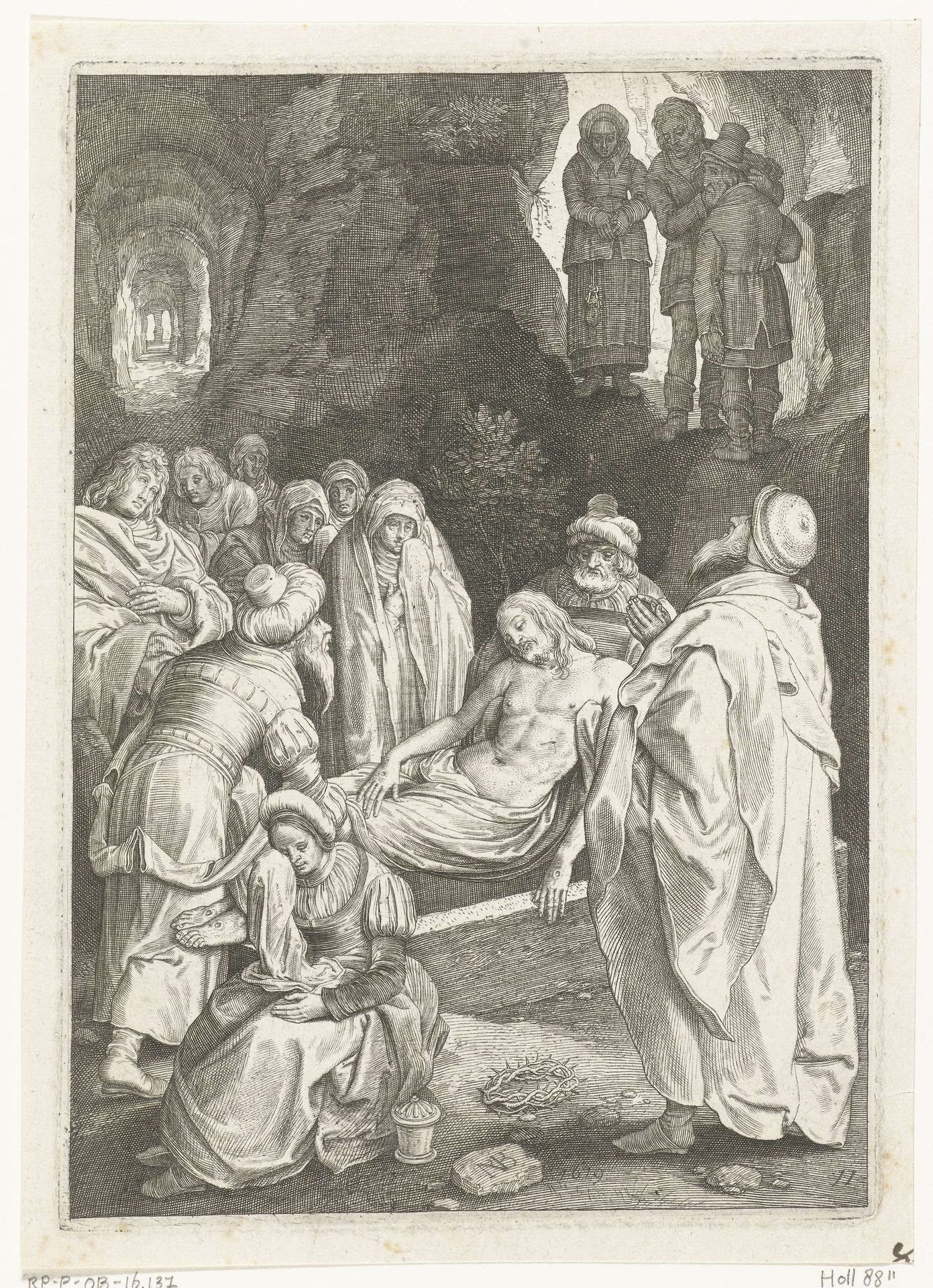 Graflegging van Christus by Nicolaes de Bruyn