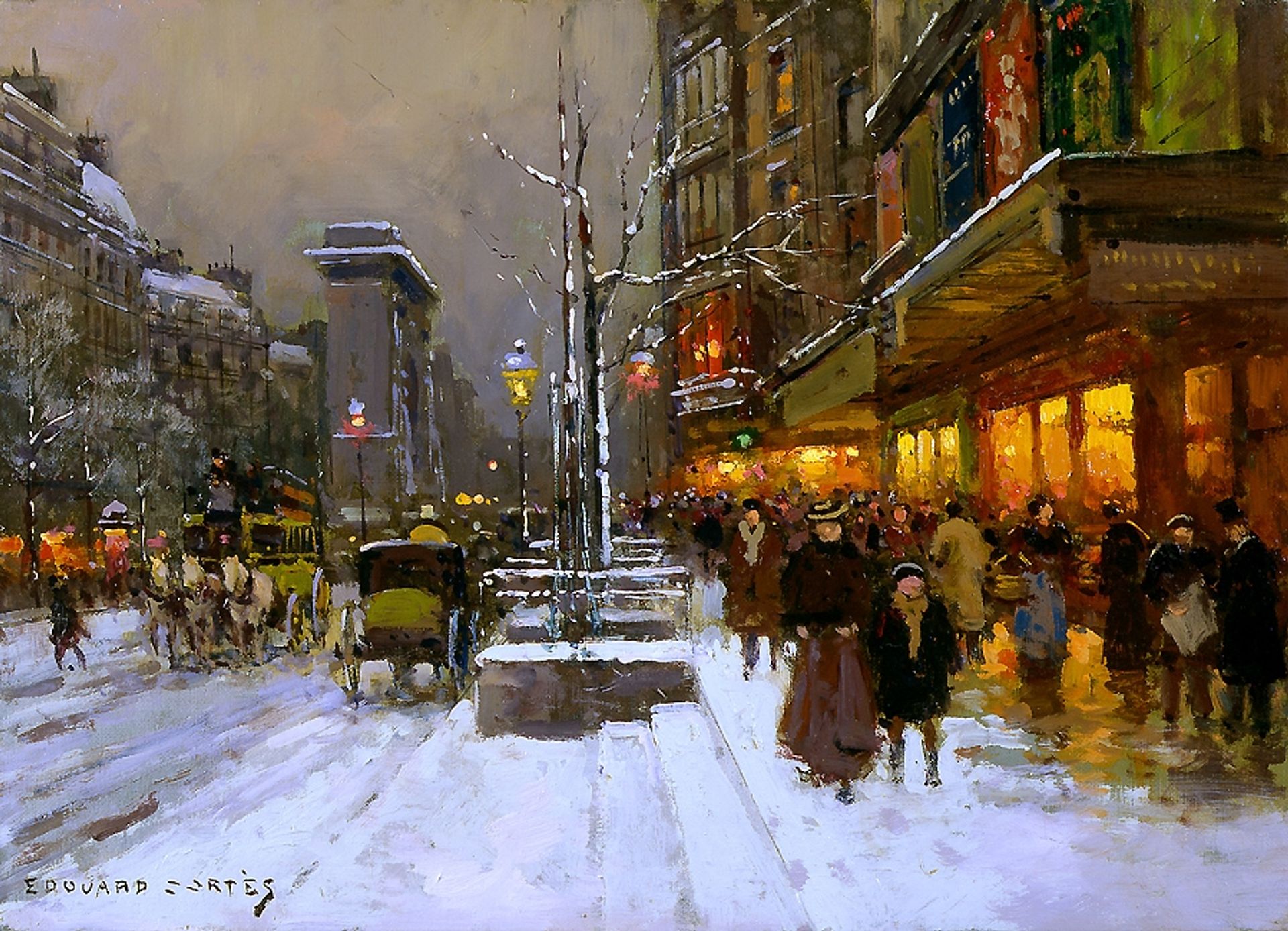 St.Denis, Winter by Edouard Cortes