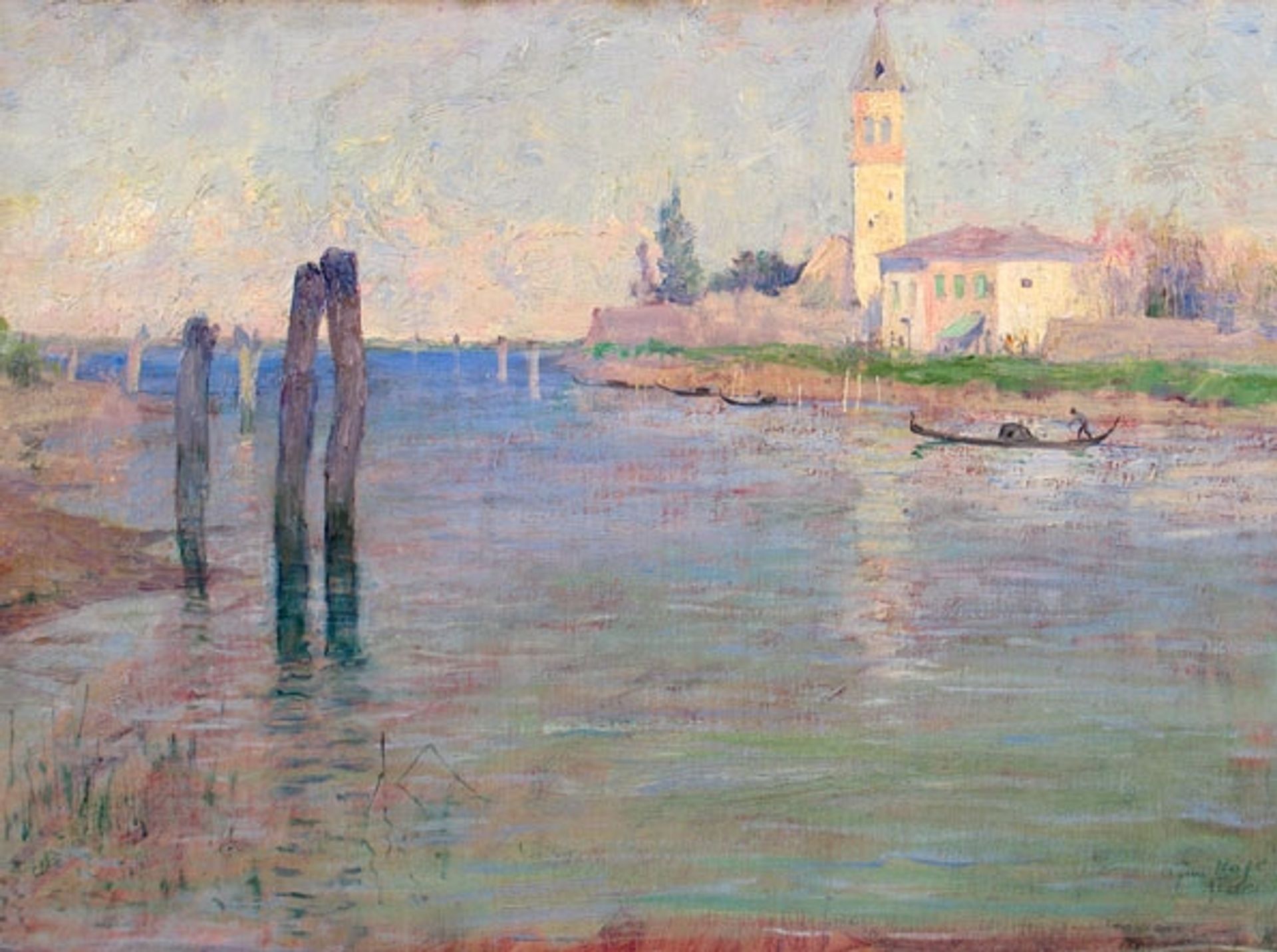 The Gondolier, Venice by Rose O'Neill