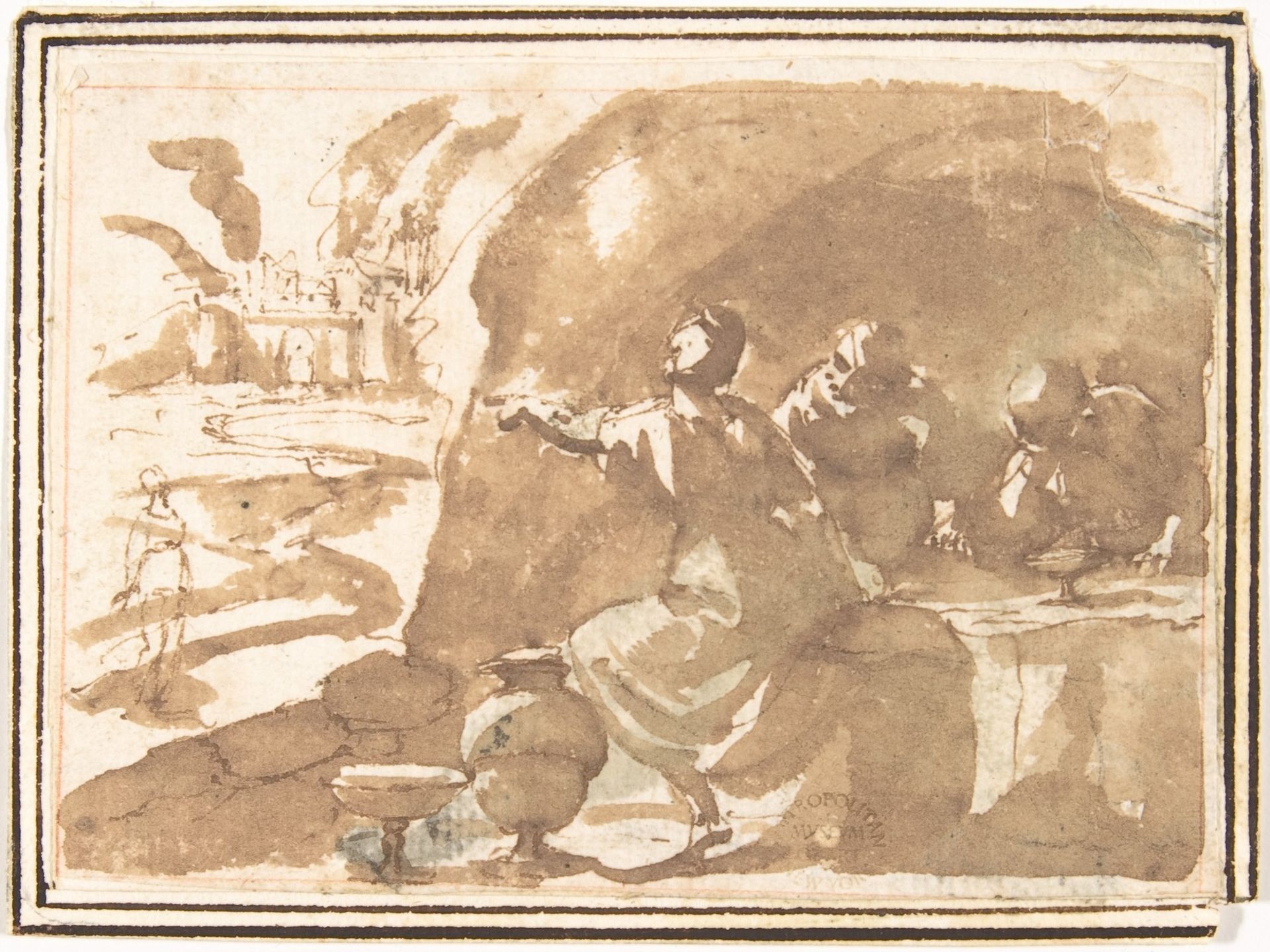 Lot and His Daughters by Francesco Allegrini