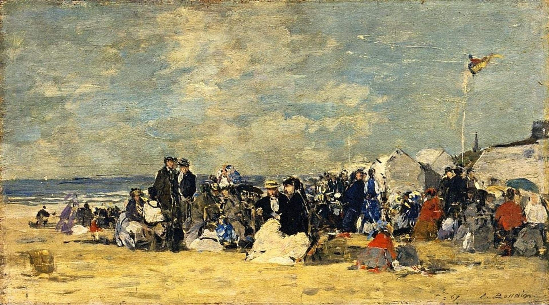 Beach Scene by Eugène Boudin