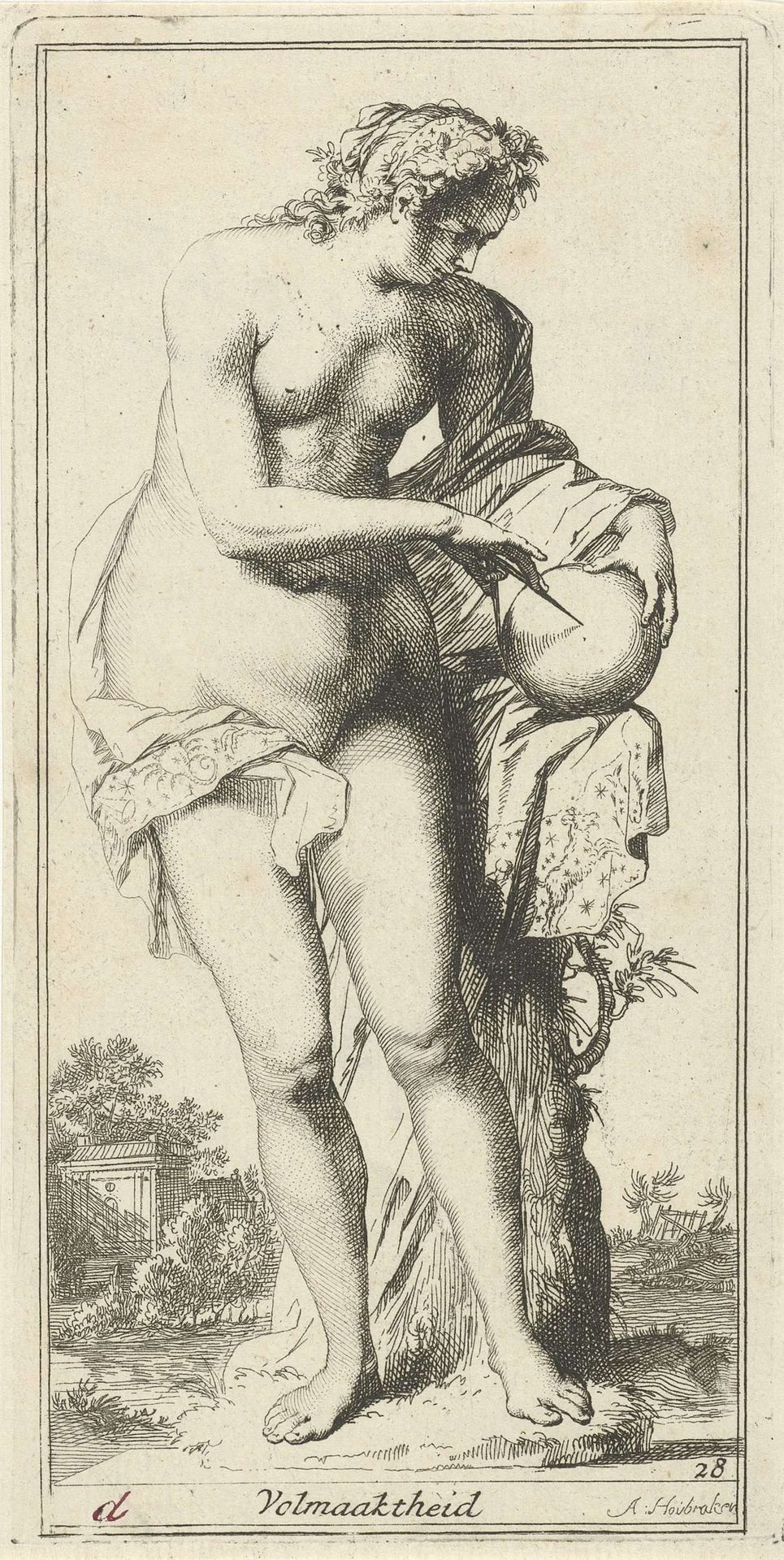 Personificatie van de volmaaktheid by Arnold Houbraken