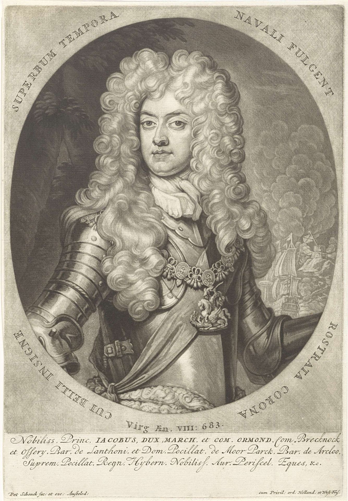 Portret van James Butler van Ormond by Pieter Schenk