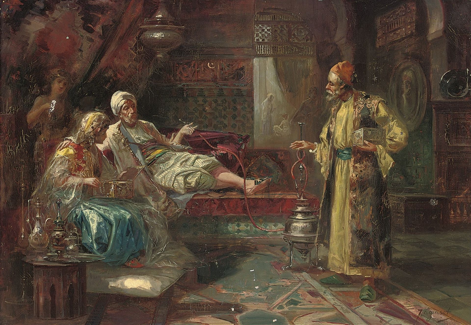 The jewellery seller by Joaquín Agrasot