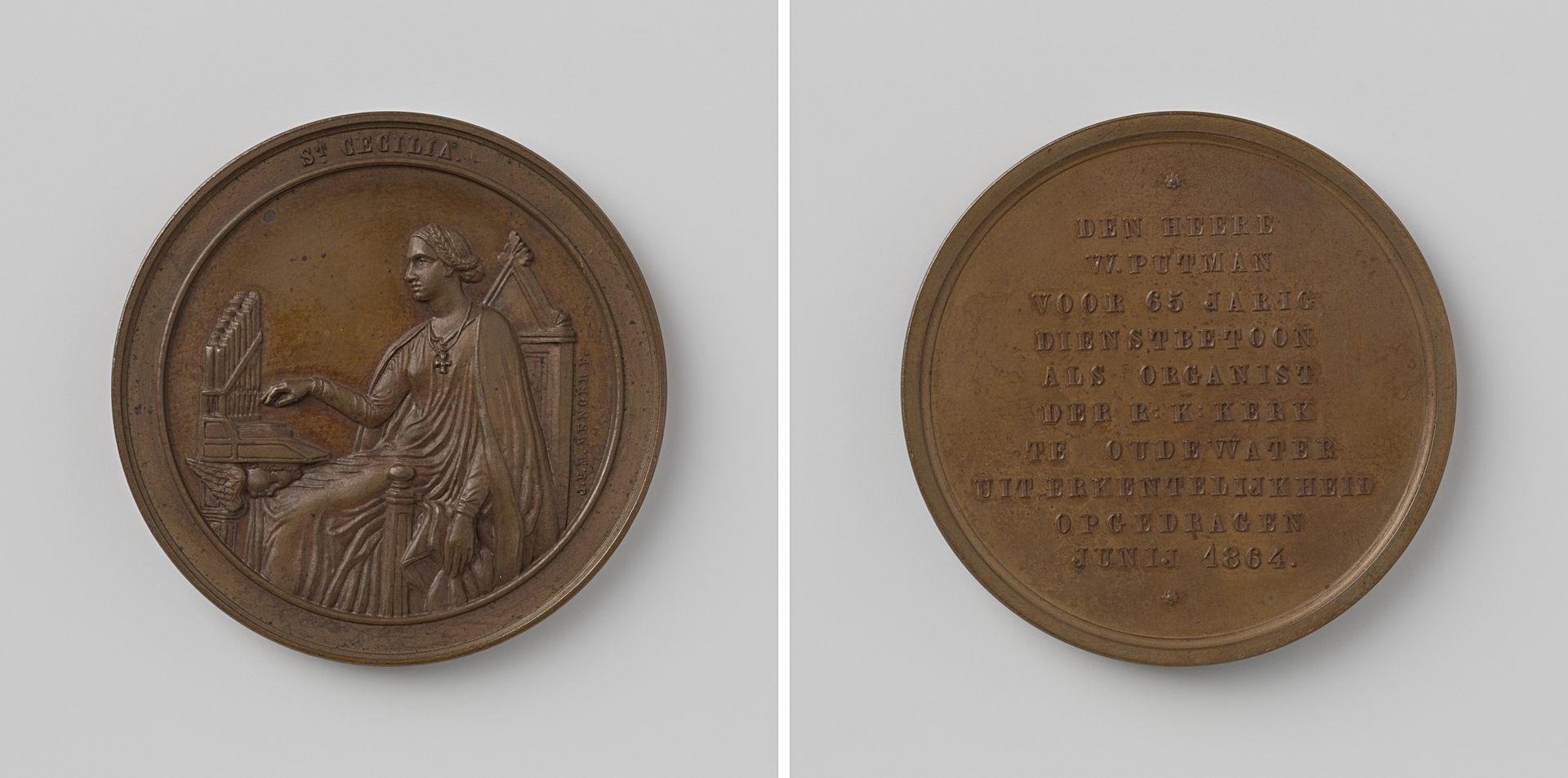W. Putman, vijfenzestig jaar organist van de roomskatholieke kerk te Oudewater by Johan Philip Menger