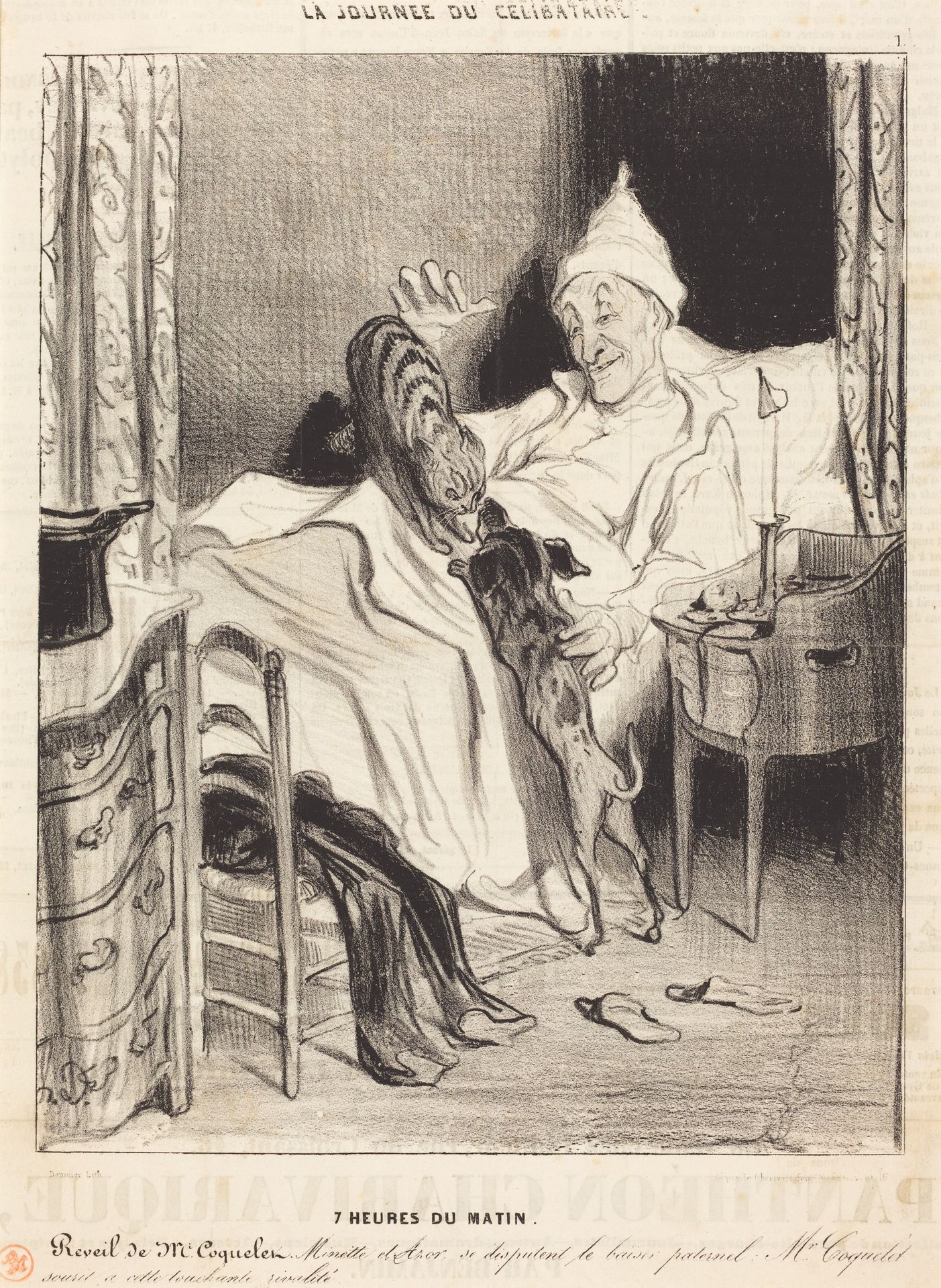 7 heures du matin by Honoré Daumier