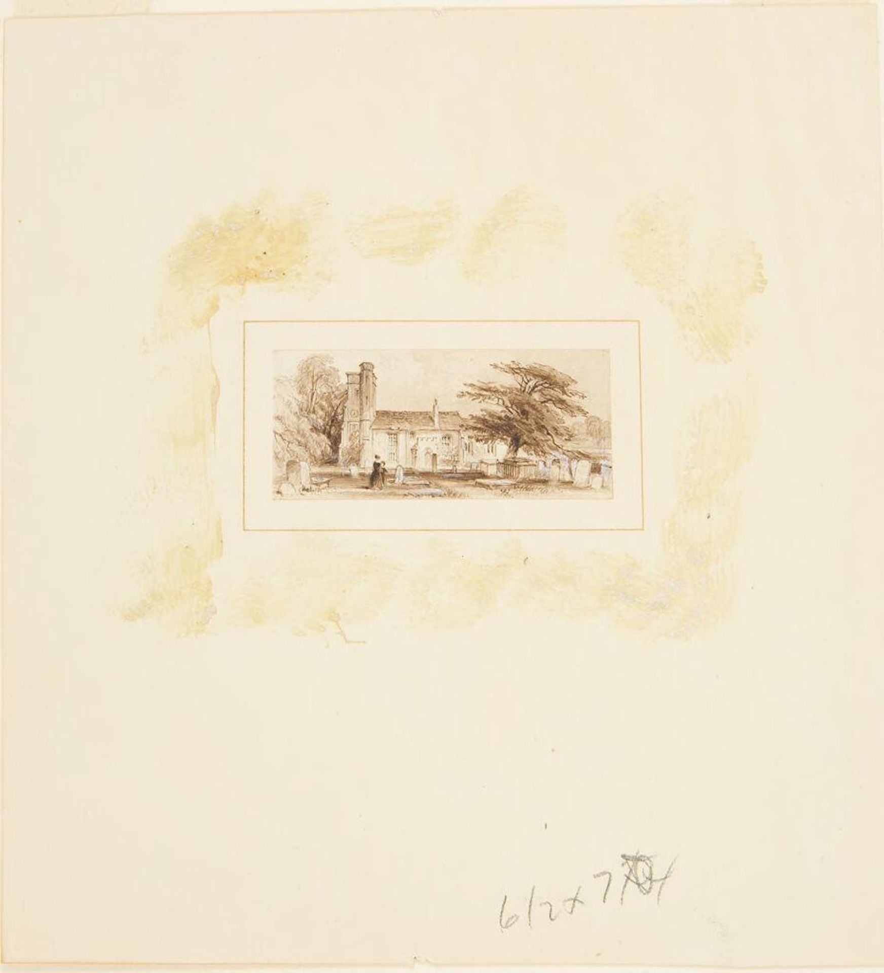 Church Seen from Graveyard by David Cox