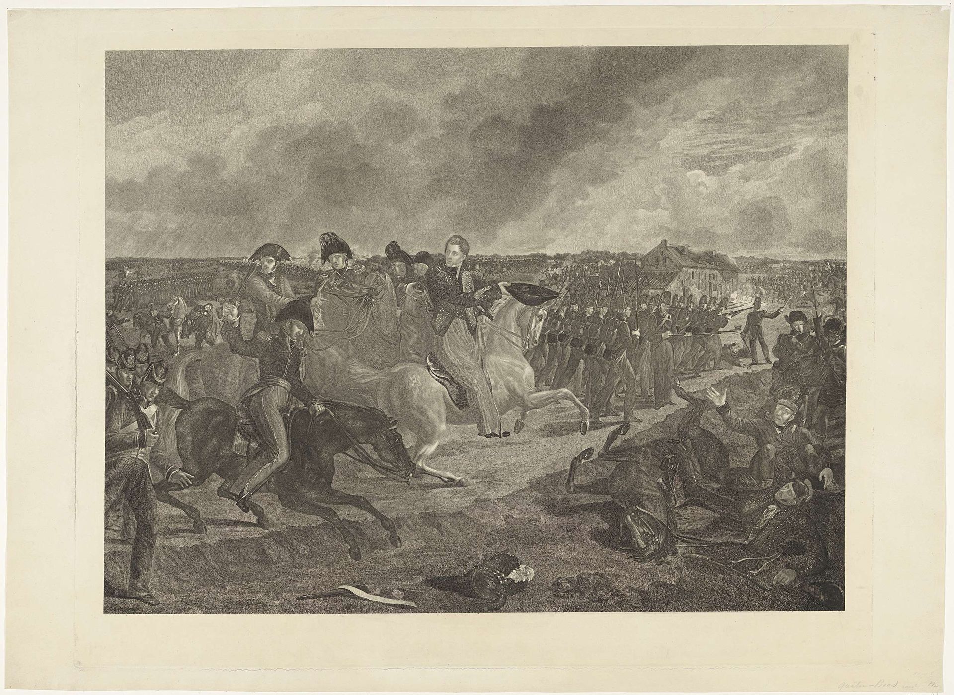 Prins van Oranje in de slag bij Quatre-Bras, 1815 by Willem van Senus
