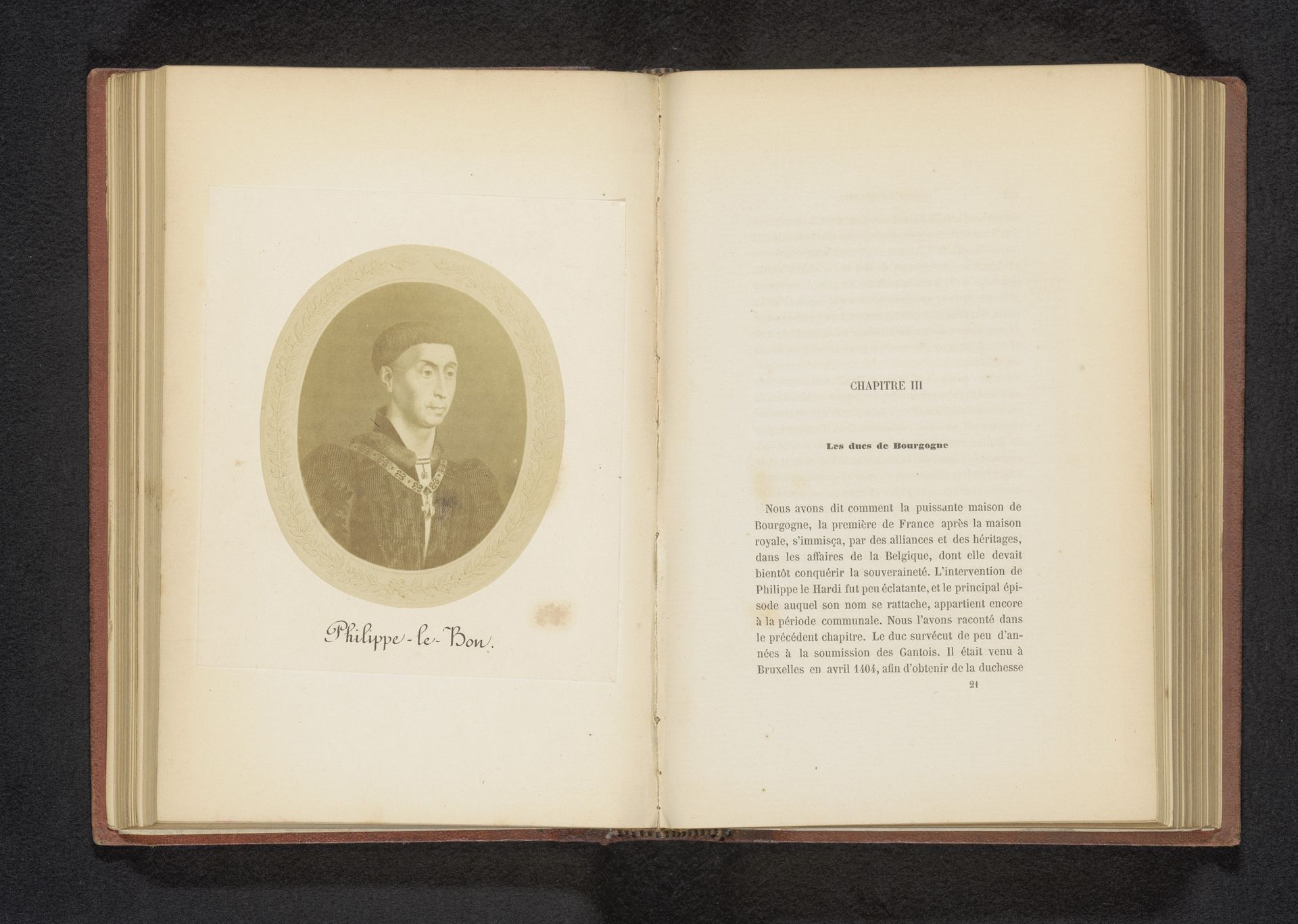 Fotoreproductie van een geschilderd portret van Philippe le Bon door Rogier van der Weyden by Joseph Maes
