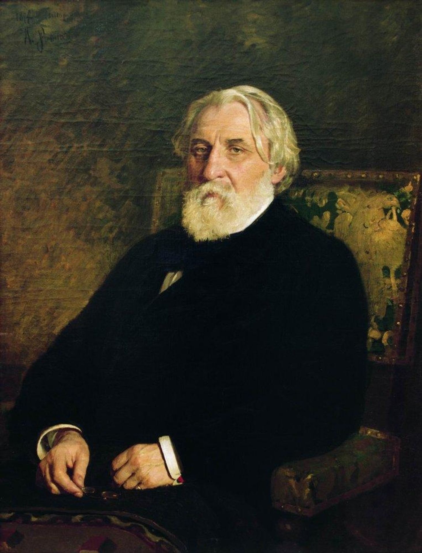 Portrait of writer Ivan Sergeyevich Turgenev by Ilya Repin