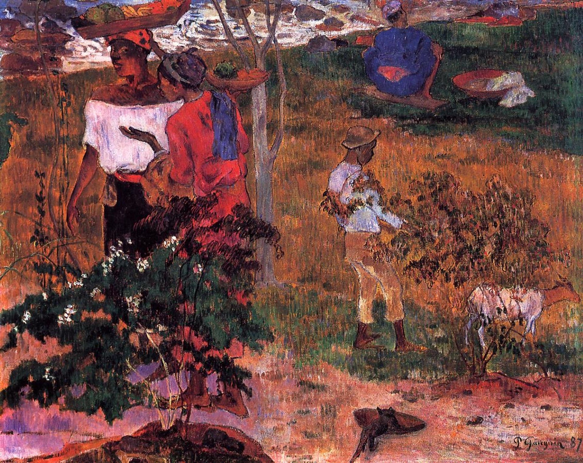 Tropical Conversation by Paul Gauguin