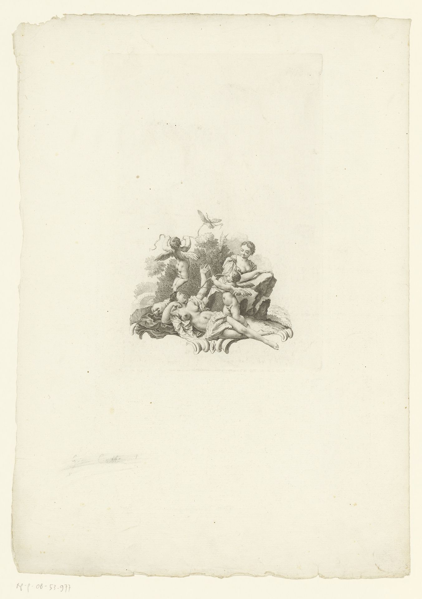 Twee vrouwen met twee cupido's by Martin Schedel