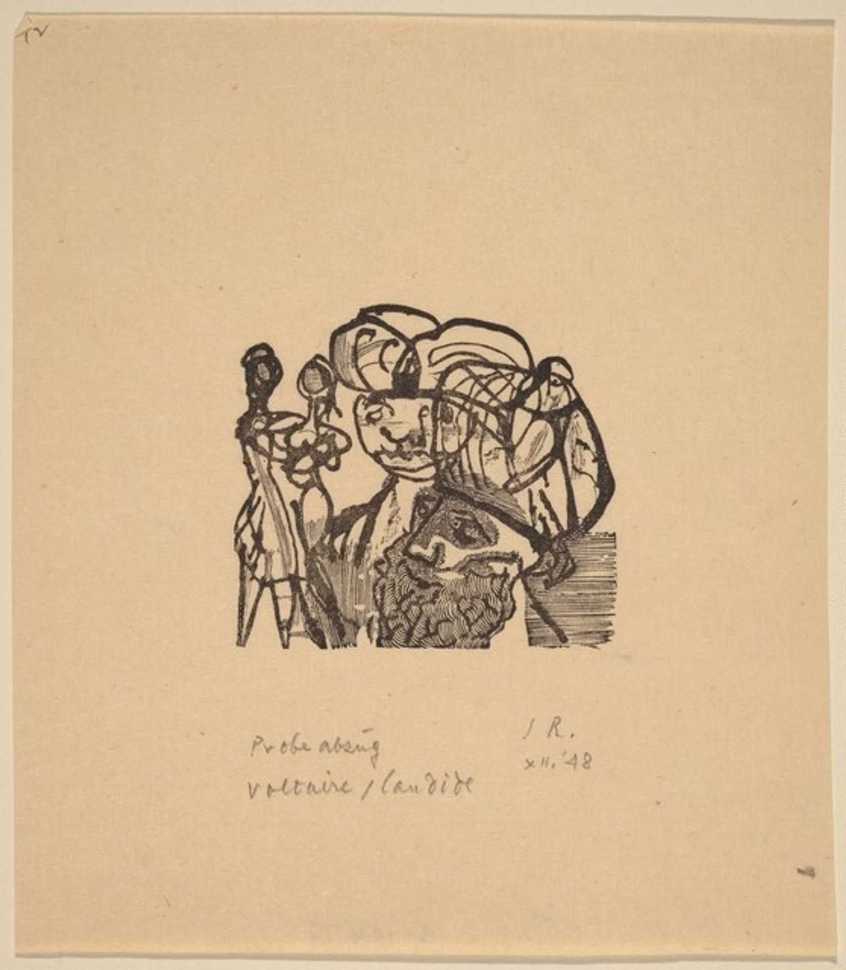 Illustration to Voltaire, "Candide" by Imre Reiner