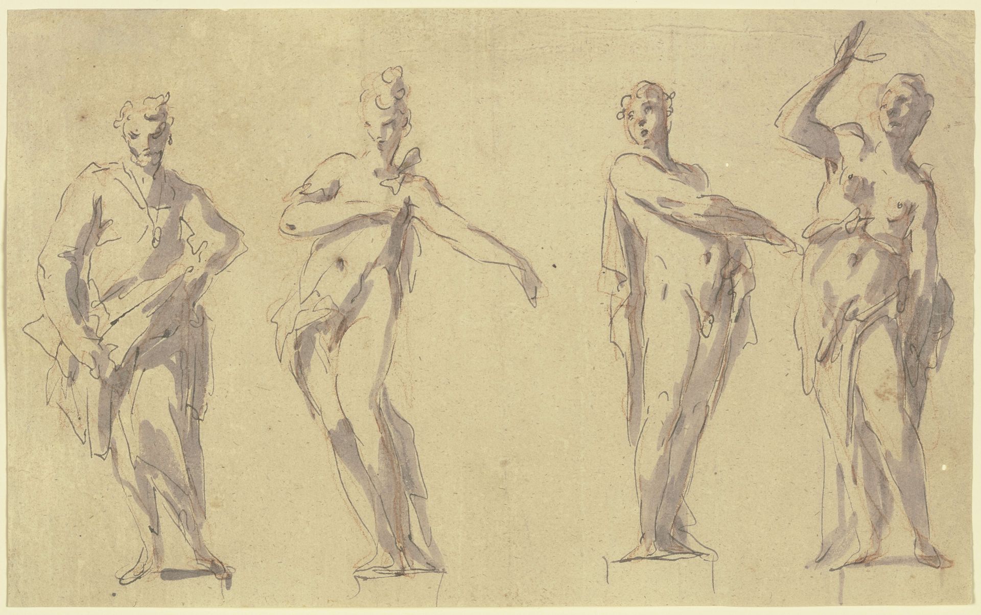 Four statues by Gaspare Diziani