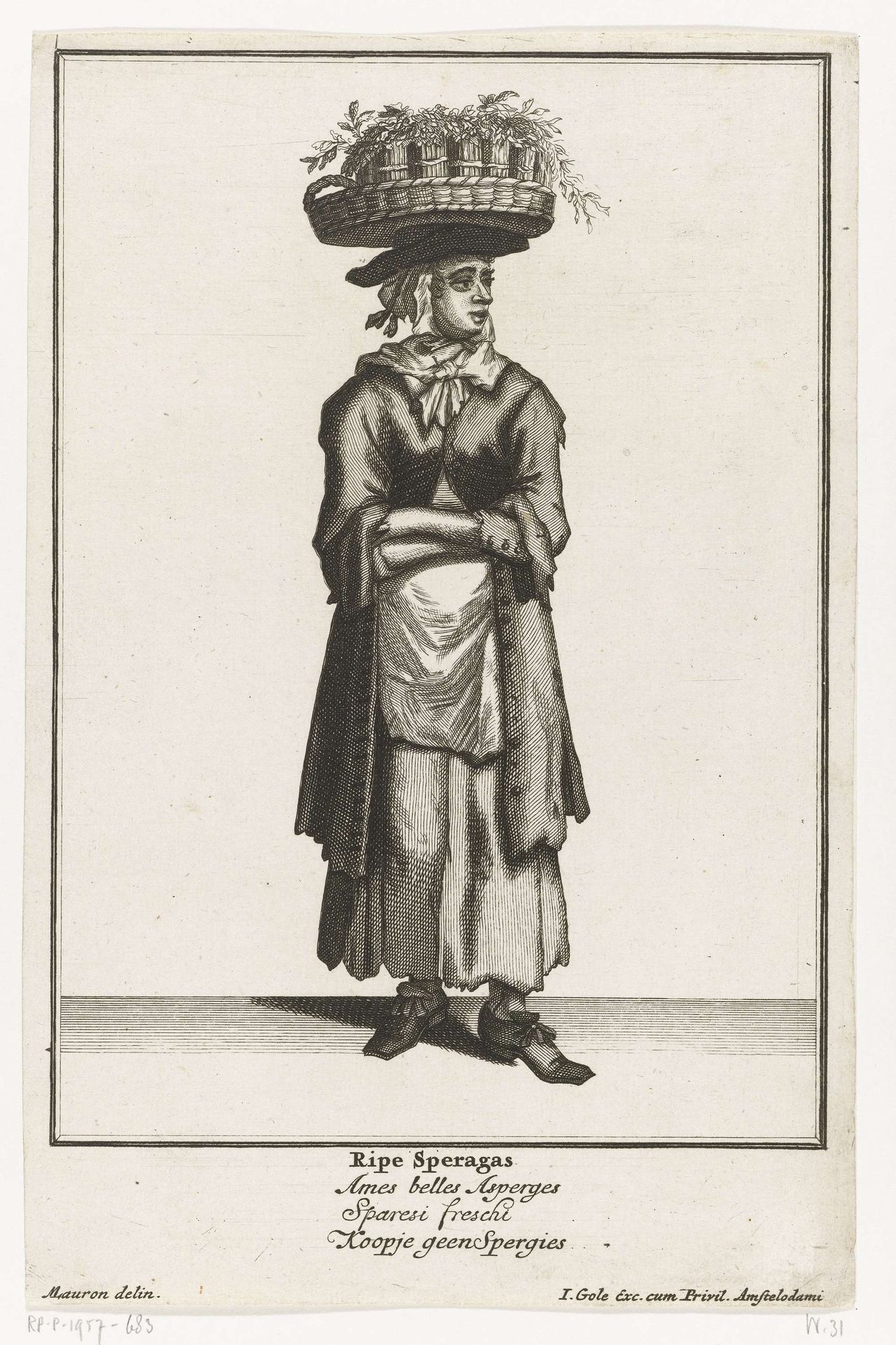 Aspergeverkoopster by Jacob Gole
