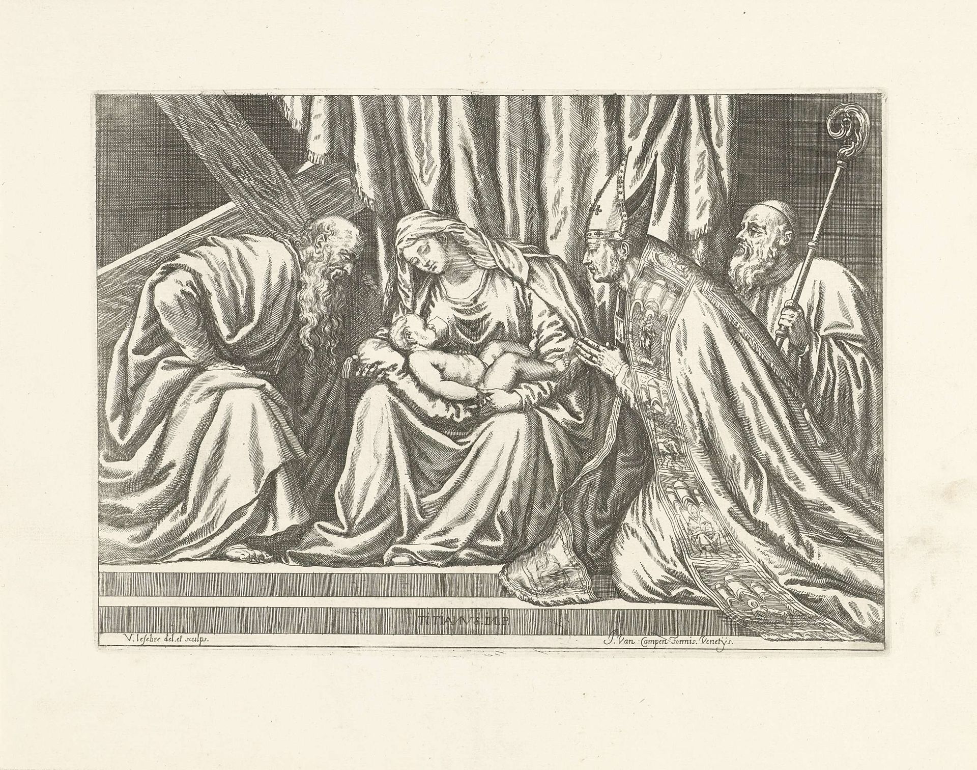 Maria voedt het Christuskind by Valentin Lefebvre