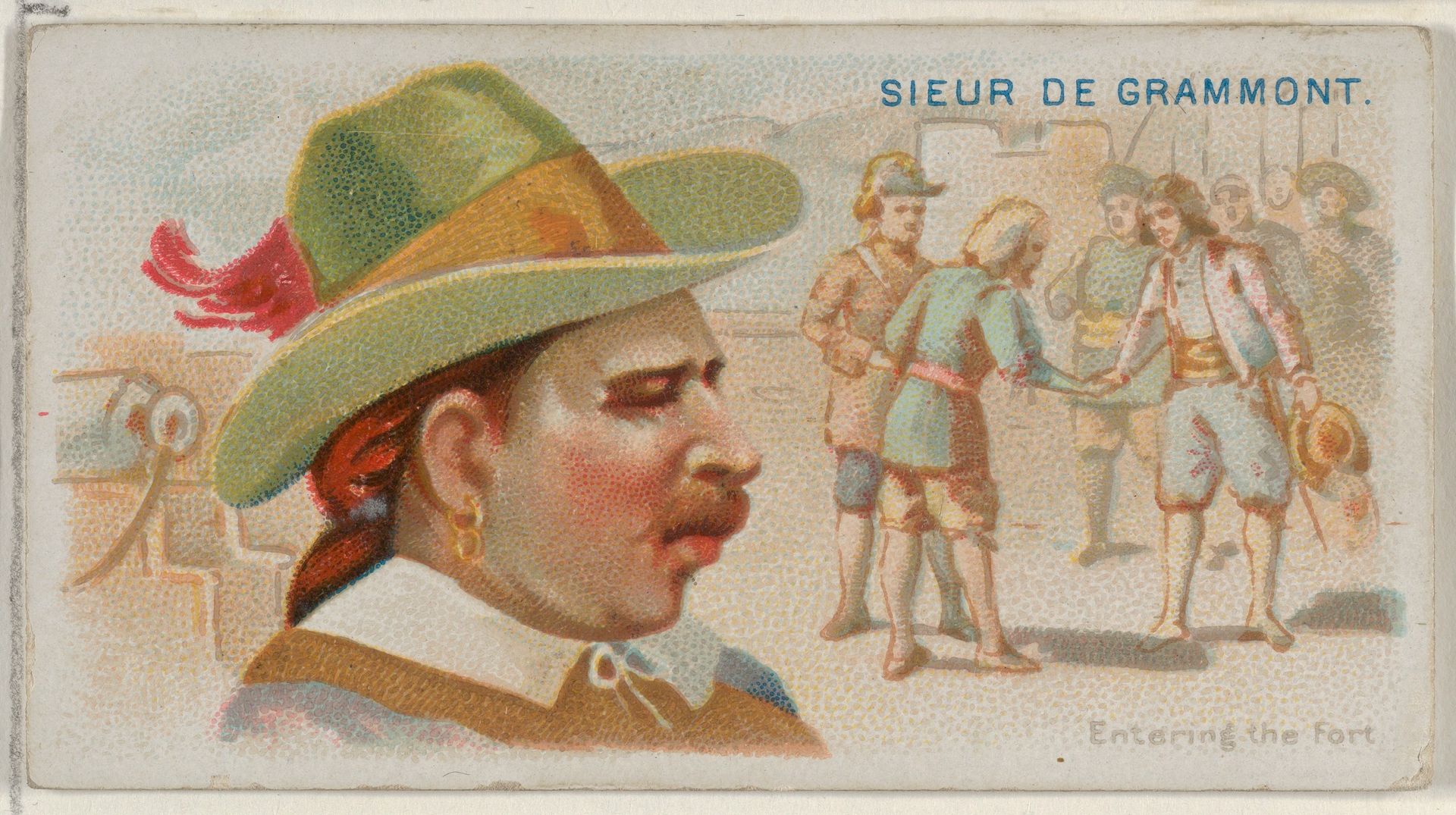 Sieur de Grammont, Entering the Fort, from the Pirates of the Spanish Main series (N19) for Allen & Ginter Cigarettes by Allen & Ginter