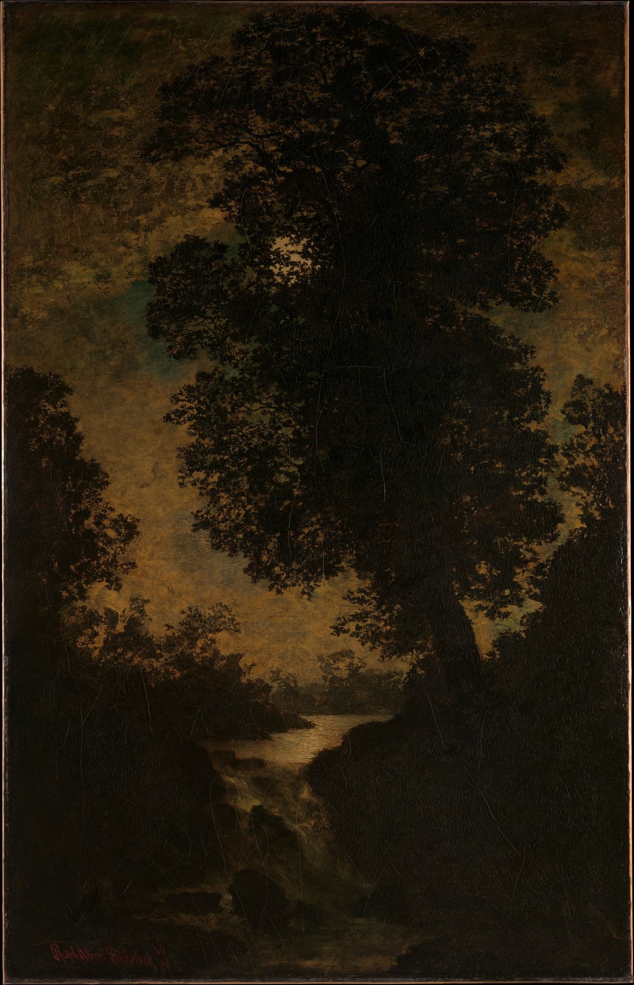 A Waterfall, Moonlight by Ralph Blakelock