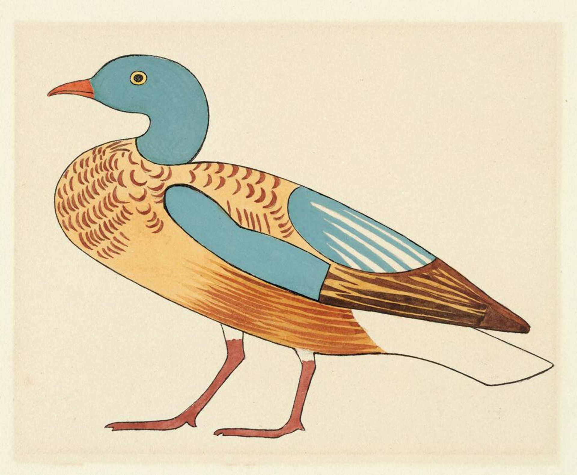 Waterbird, after Egyptian Wall Painting by Charles Herbert
