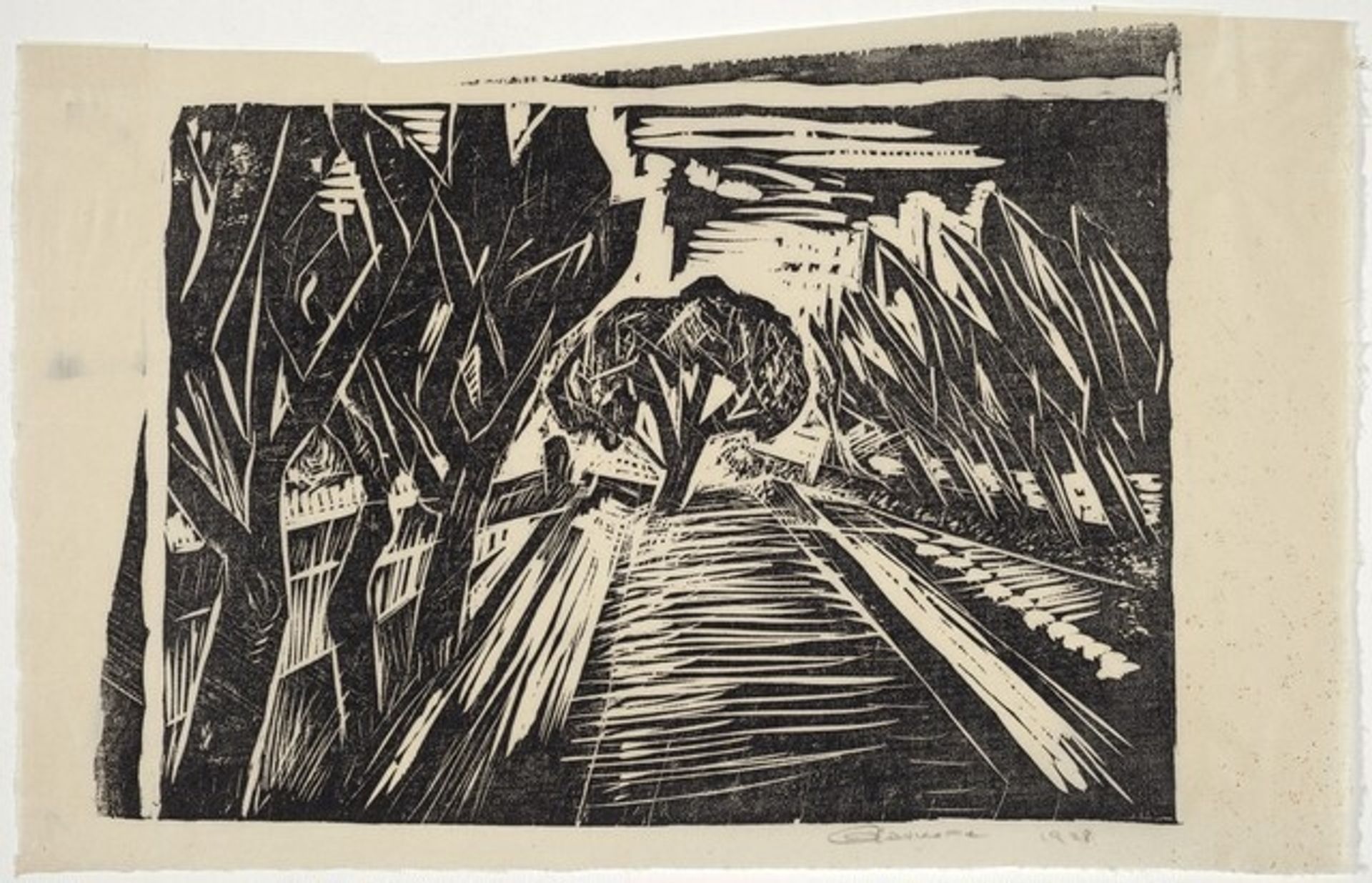 Untitled (Treelined Road) by Sam Glankoff