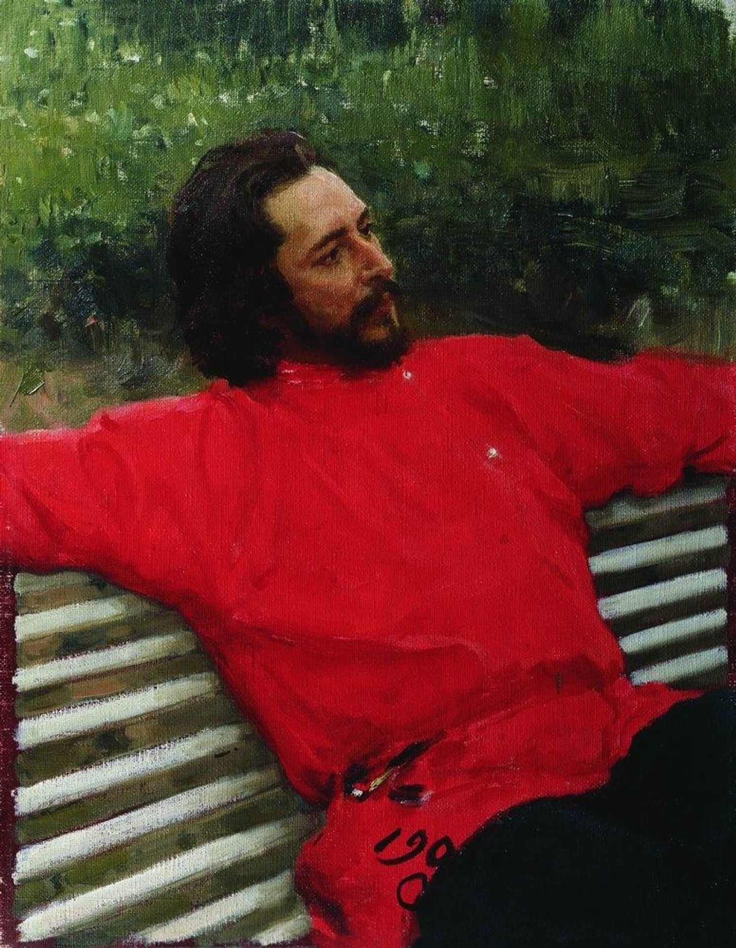 Portrait of the Author Leonid Andreev by Ilya Repin