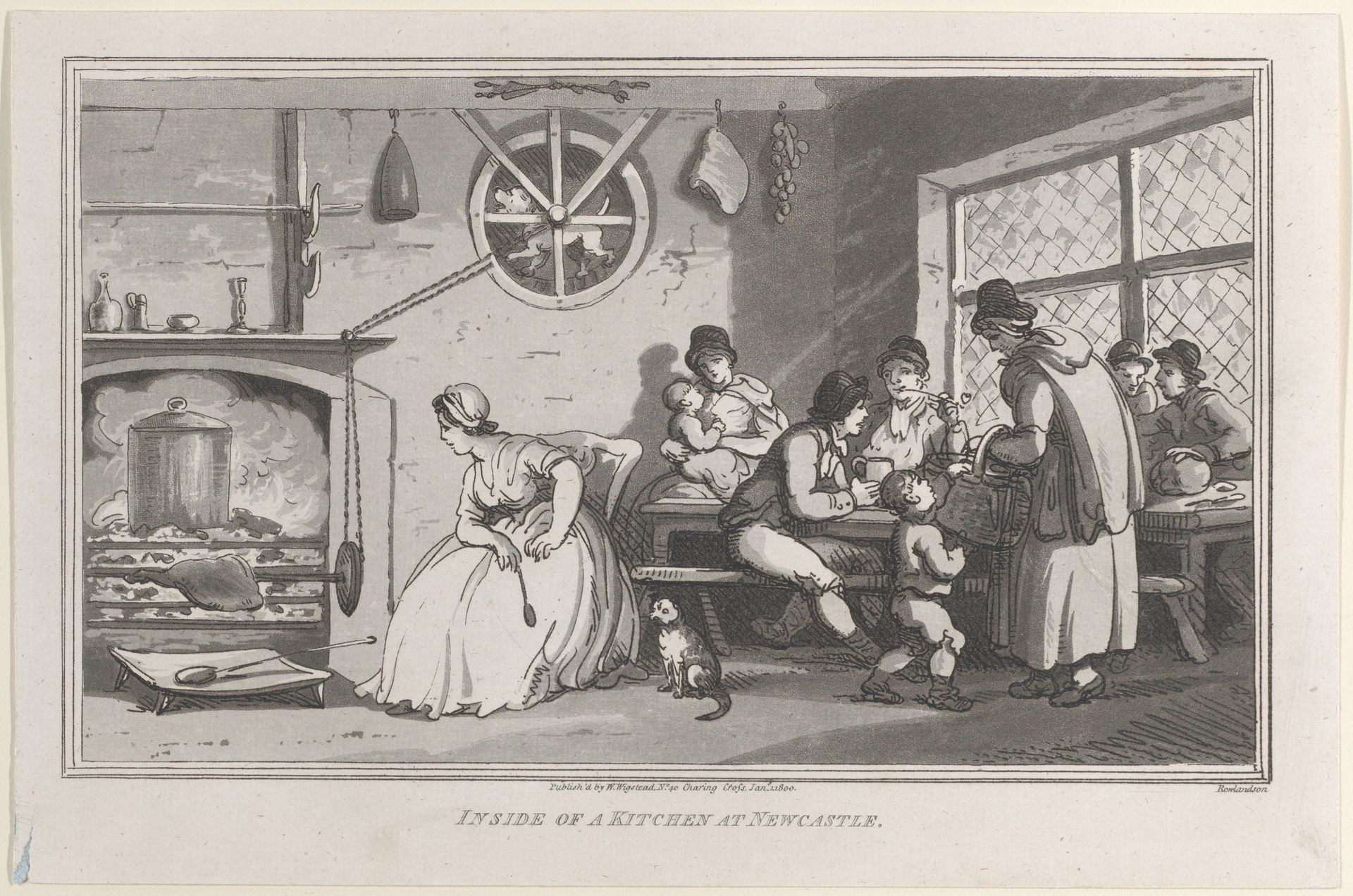 Inside of a Kitchen at Newcastle, from "Remarks on a Tour to North and South Wales, in the year 1797" by John Hill