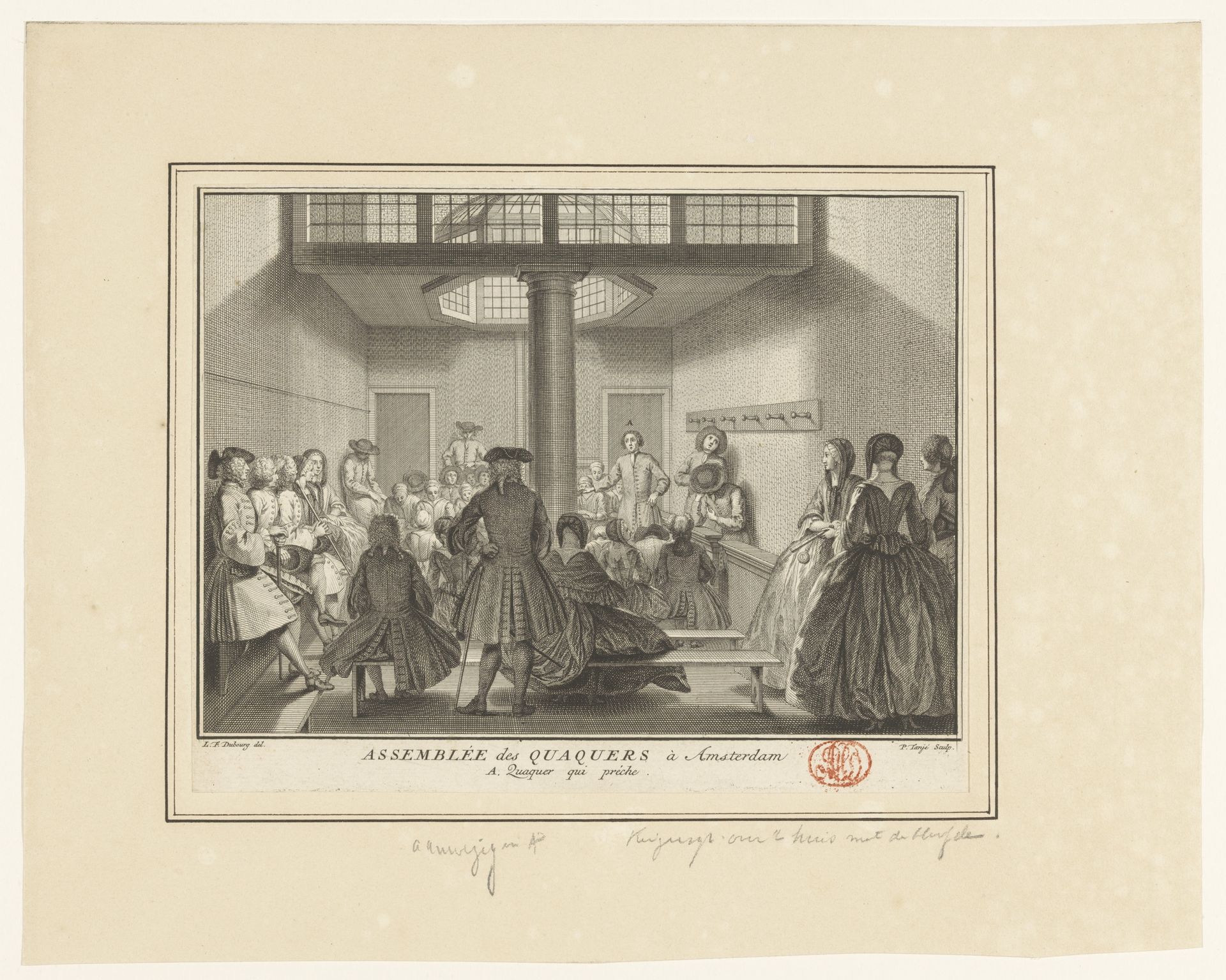Bijeenkomst van Quakers te Amsterdam by Pieter Tanjé