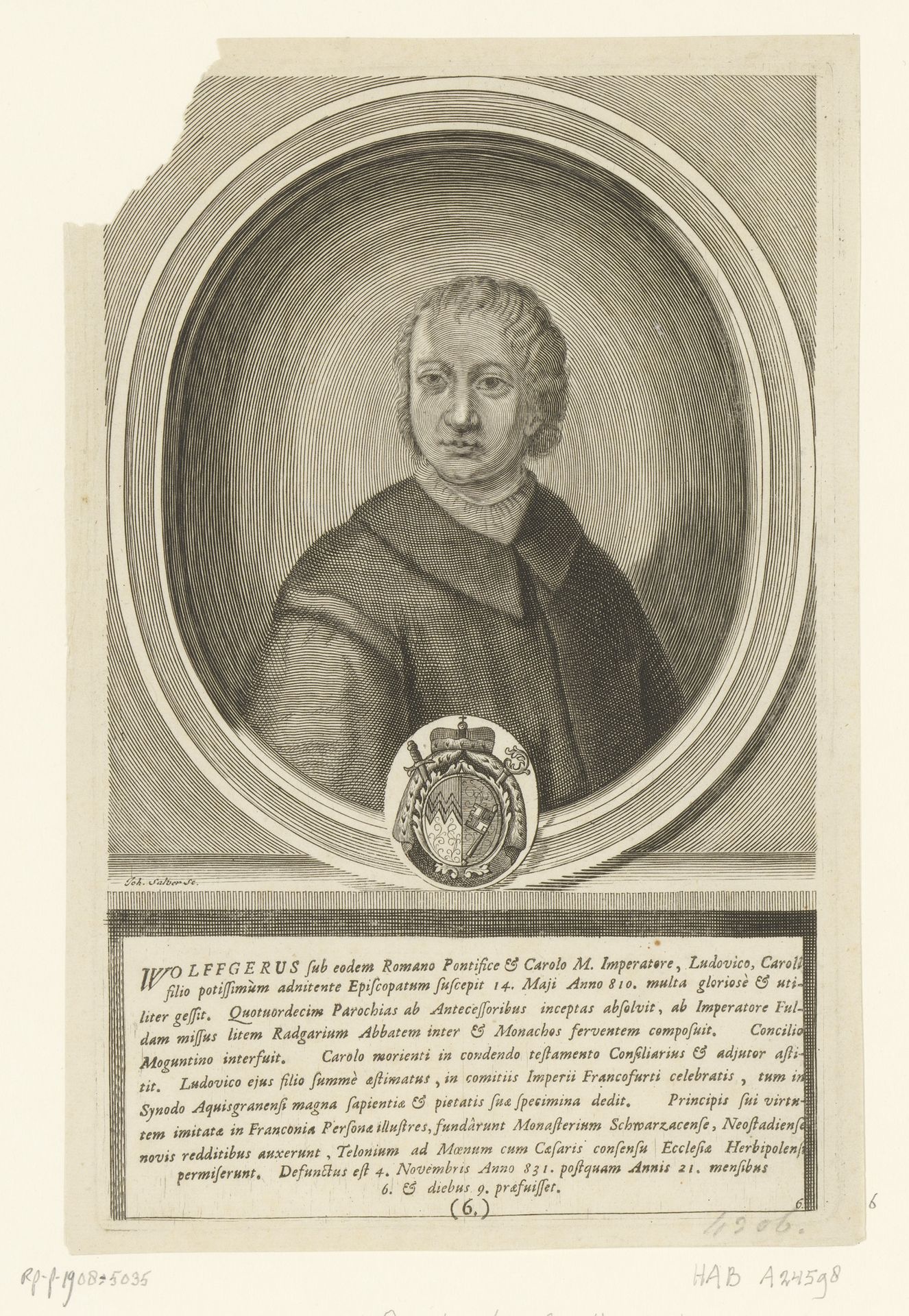 Portret van Wolfger van Würzburg by Johann (I) Salver