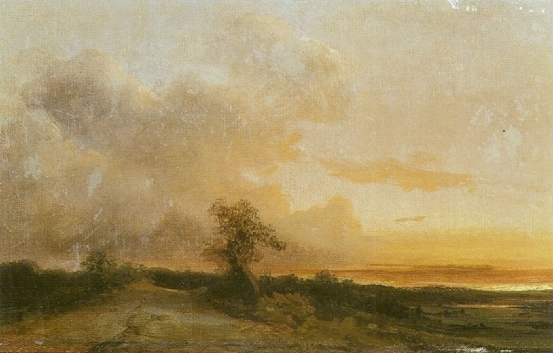 Sunset by Theodore Rousseau