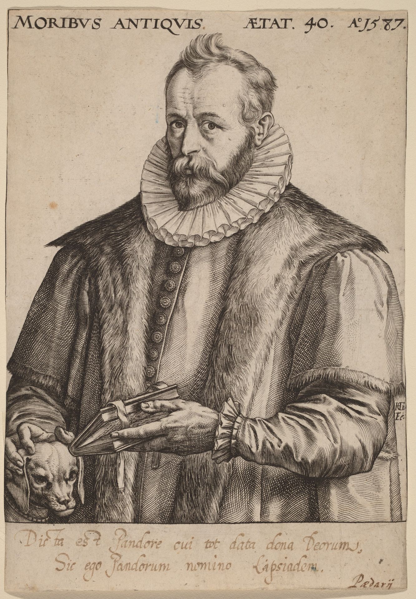 Justus Lipsius by Hendrick Goltzius