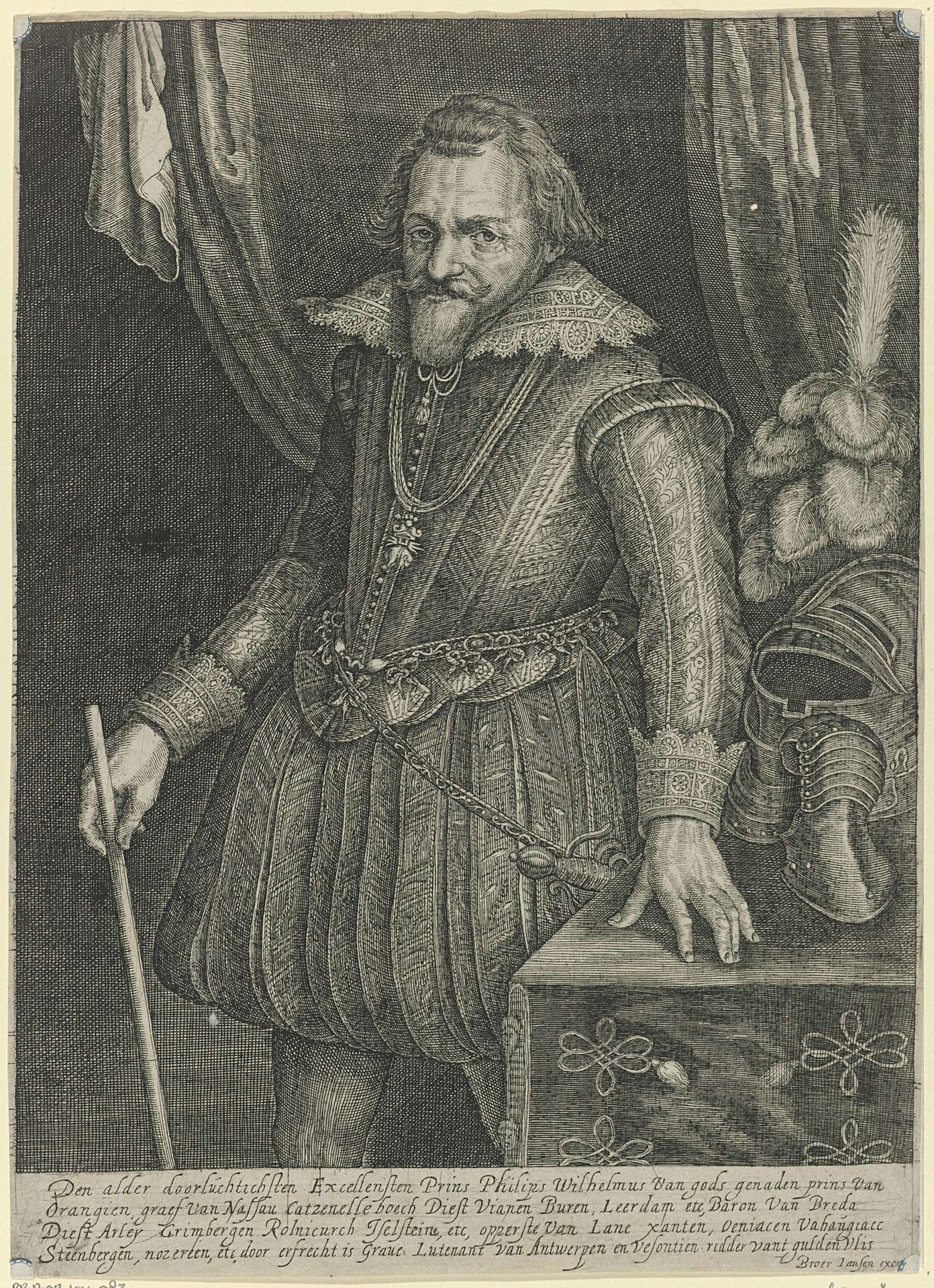Portret van Filips Willem, prins van Oranje by Anonymous
