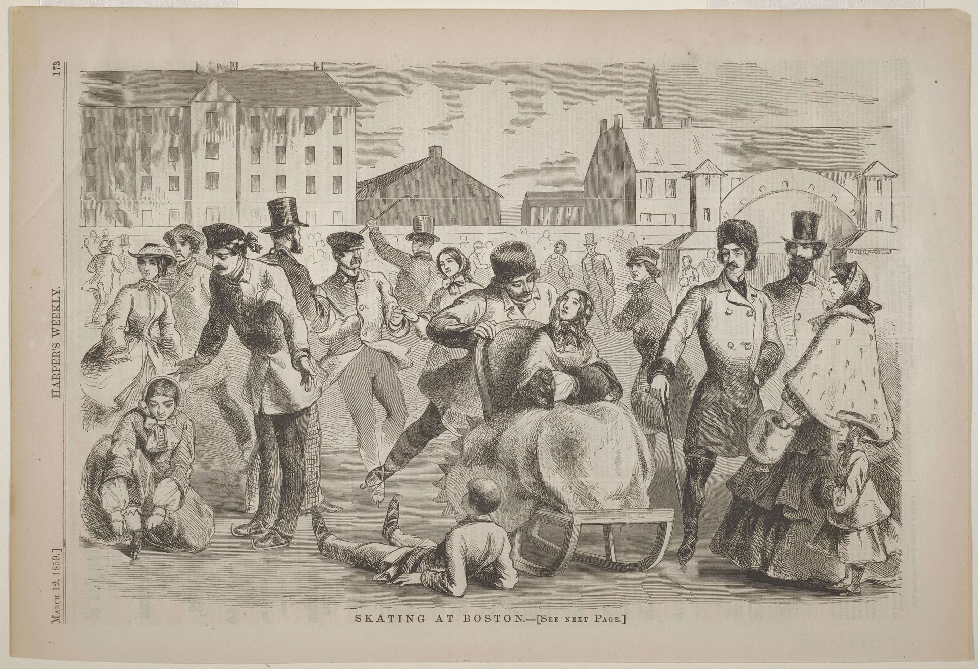 Skating at Boston by Winslow Homer