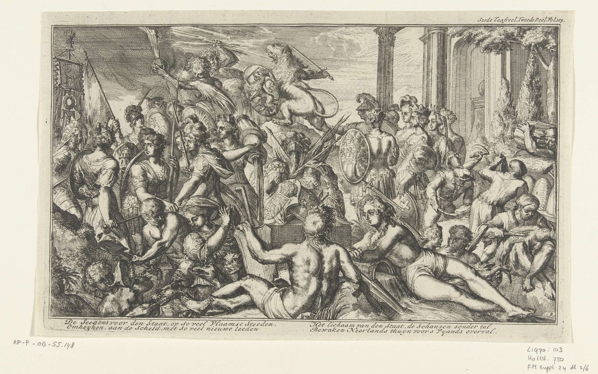 Allegorie op Staats-Vlaanderen by Romeyn de Hooghe