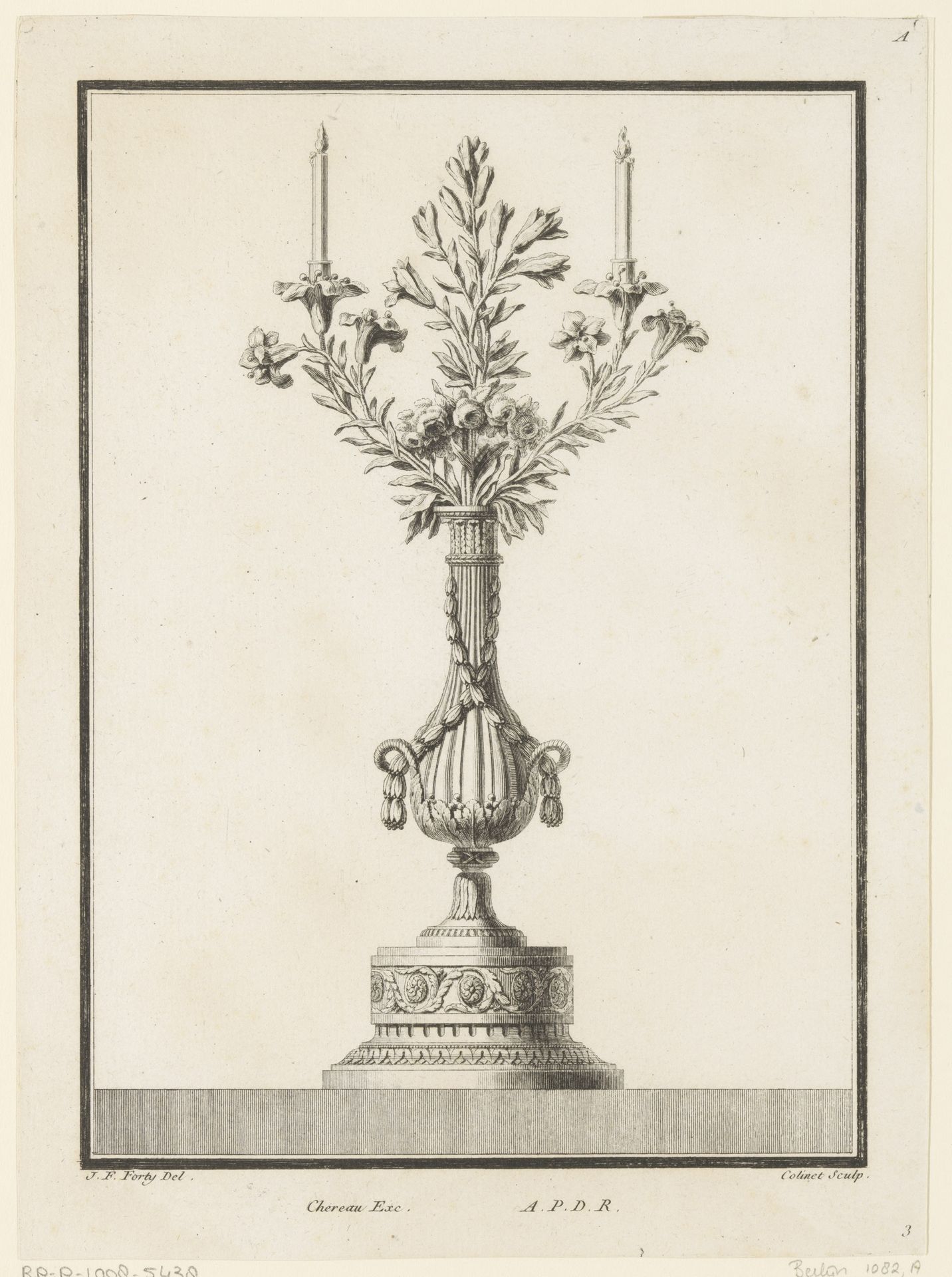 Girandole met ranken by A. Colinet