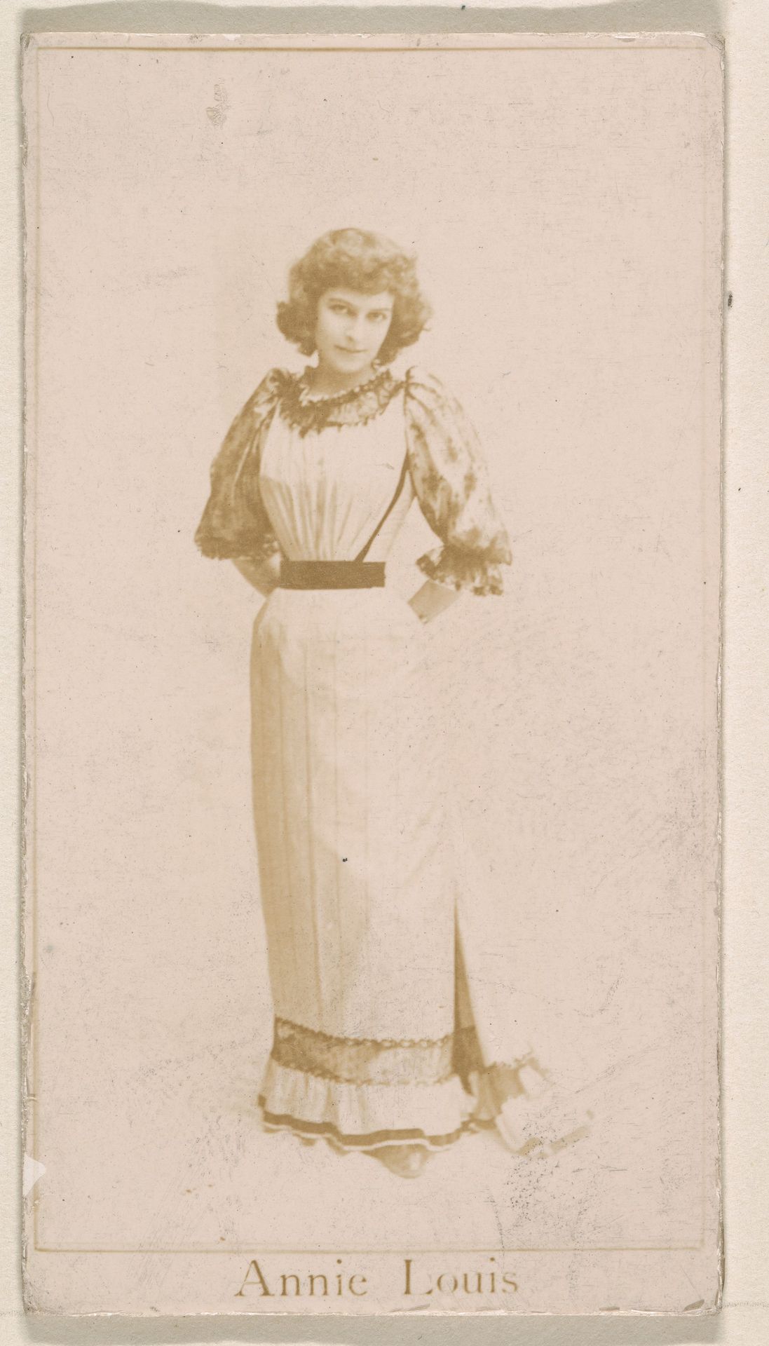 Annie Louis, from the Actresses series (N245) issued by Kinney Brothers to promote Sweet Caporal Cigarettes by Kinney Brothers Tobacco Company
