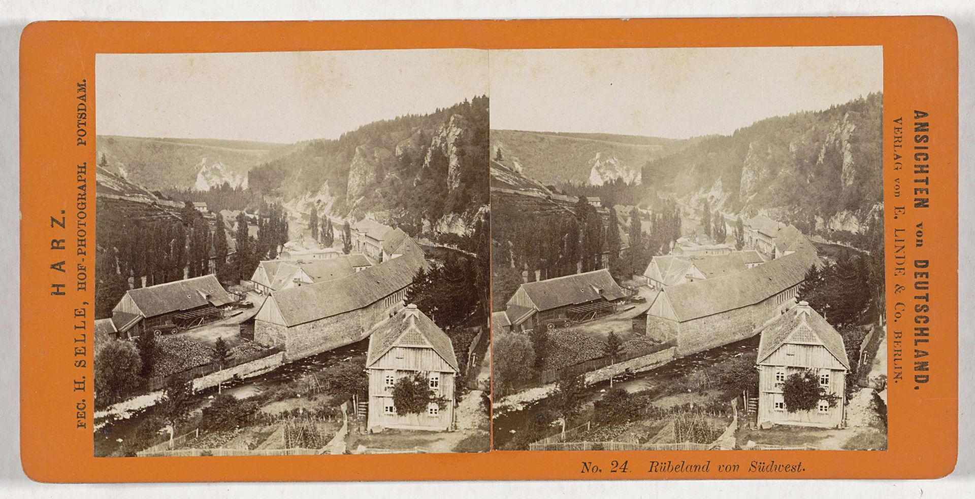 Rübeland, gezien vanuit het zuidwesten by Hermann Selle