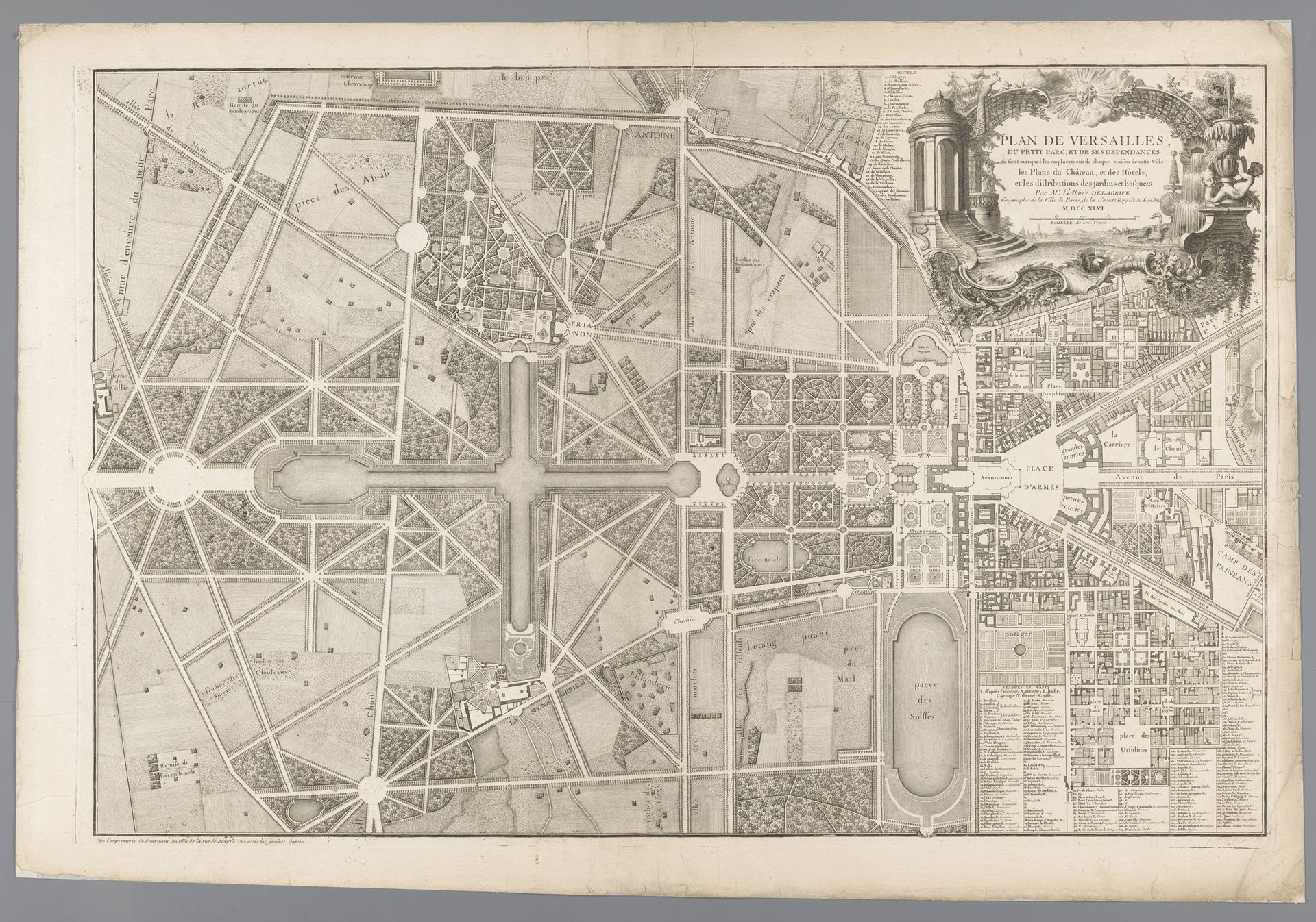 Plattegrond van Versailles by Anonymous