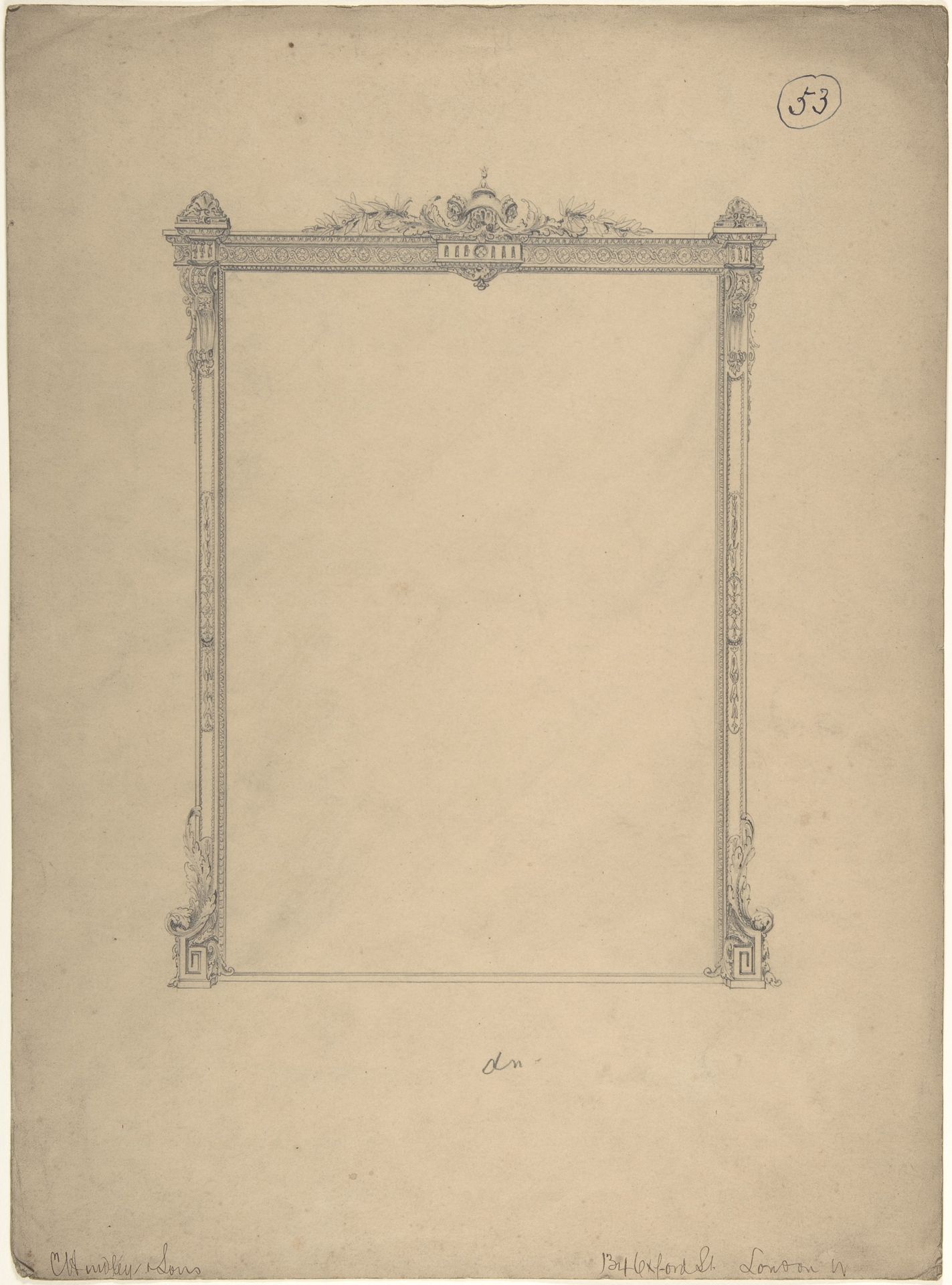 Design for a Frame by Charles Hindley and Sons