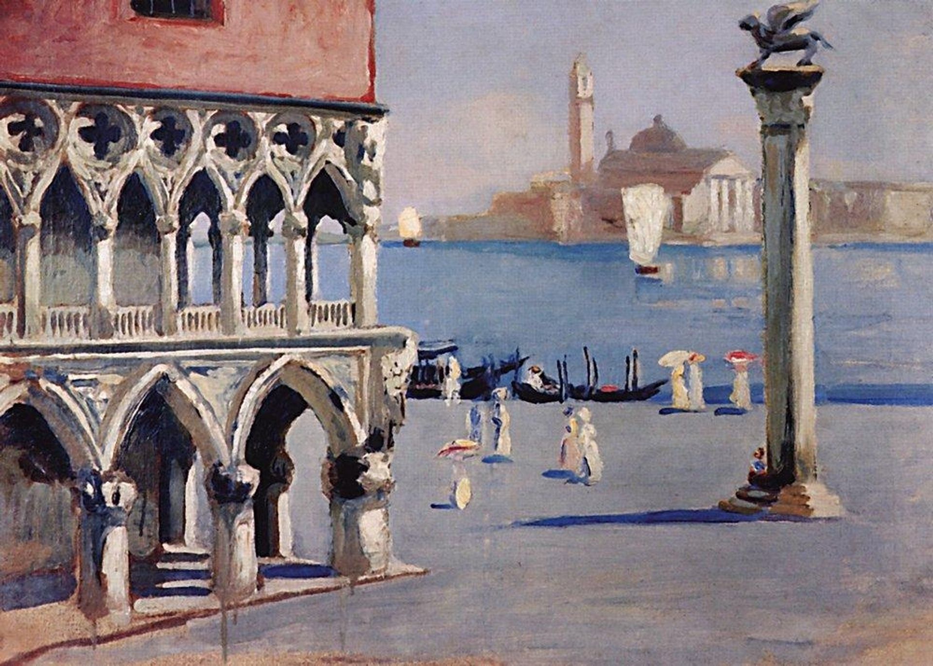 Venice. Quay Grand Canal with views of the island of San Giorgio by Boris Kustodiev