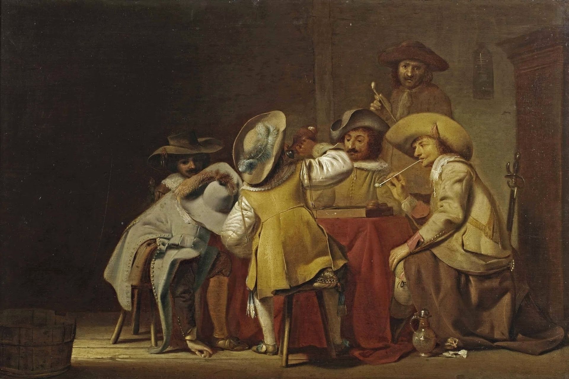 Officers Playing Tric Trac by Willem Cornelisz Duyster