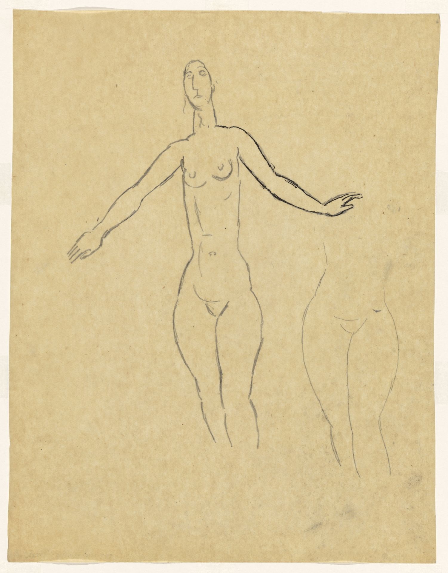 Vrouwelijk naakt by Leo Gestel