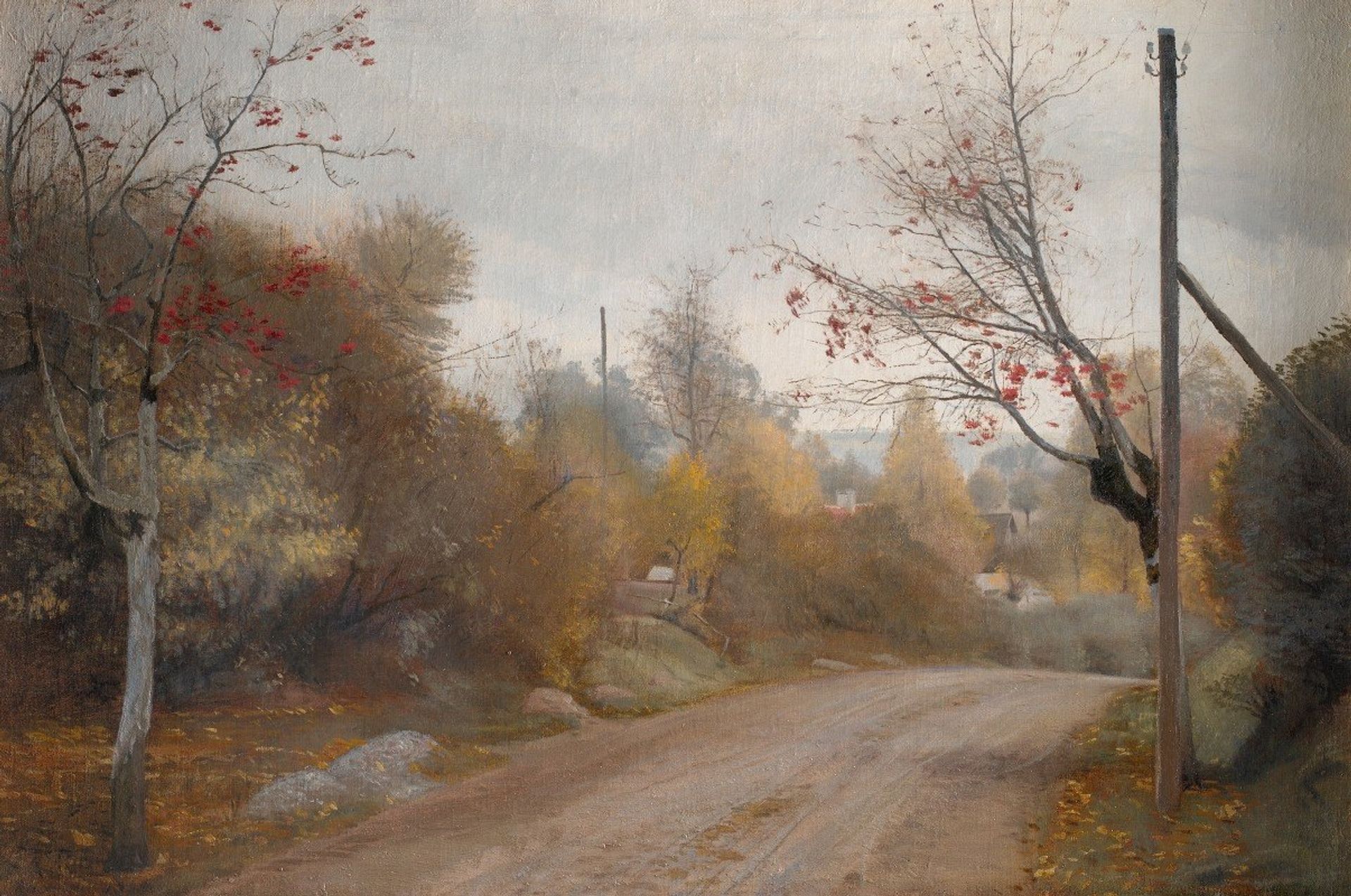 The Road at Mogenstrup, Zealand. Autumn by L.A. Ring