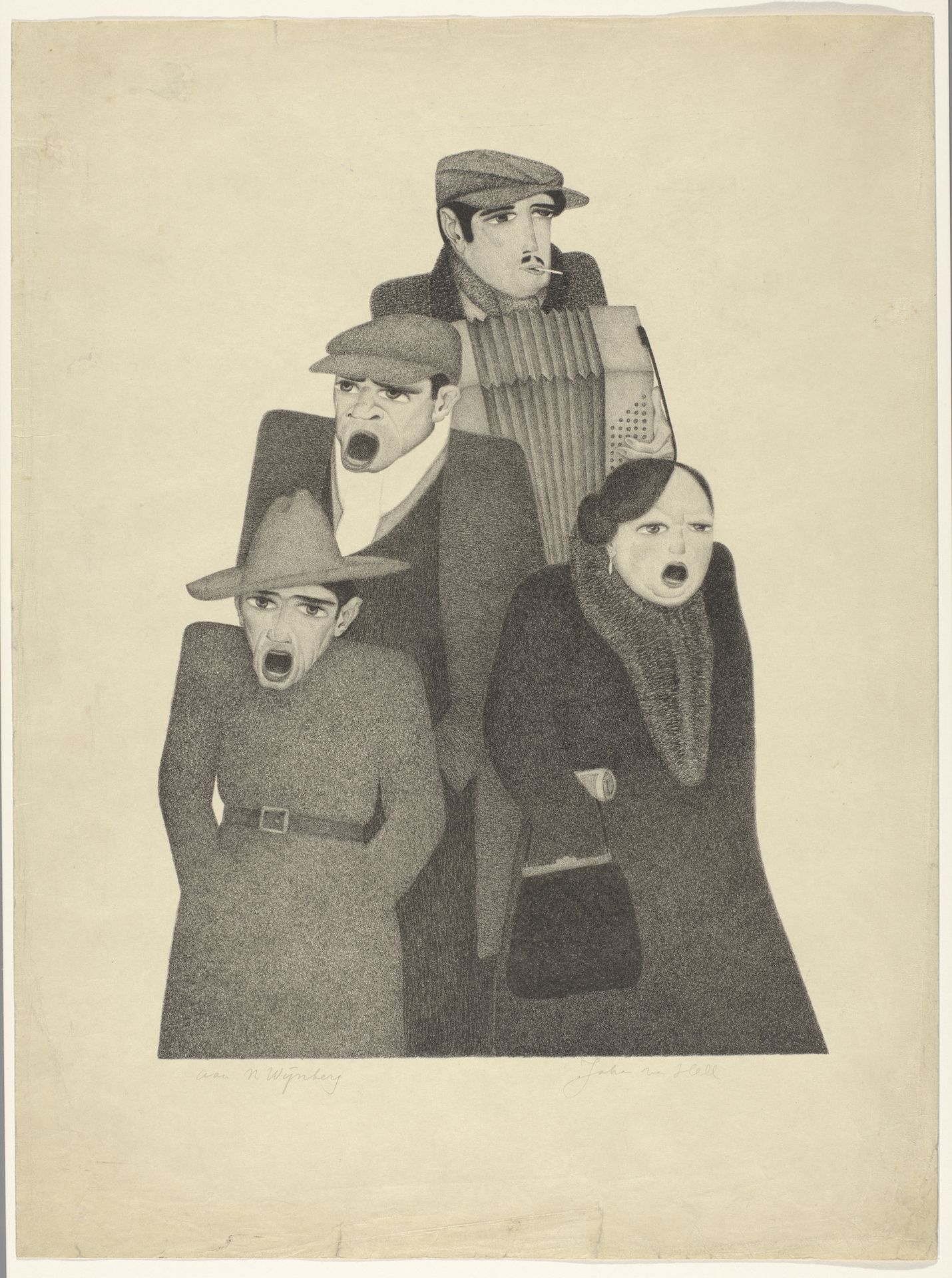 Straatmuzikanten by Johan van Hell