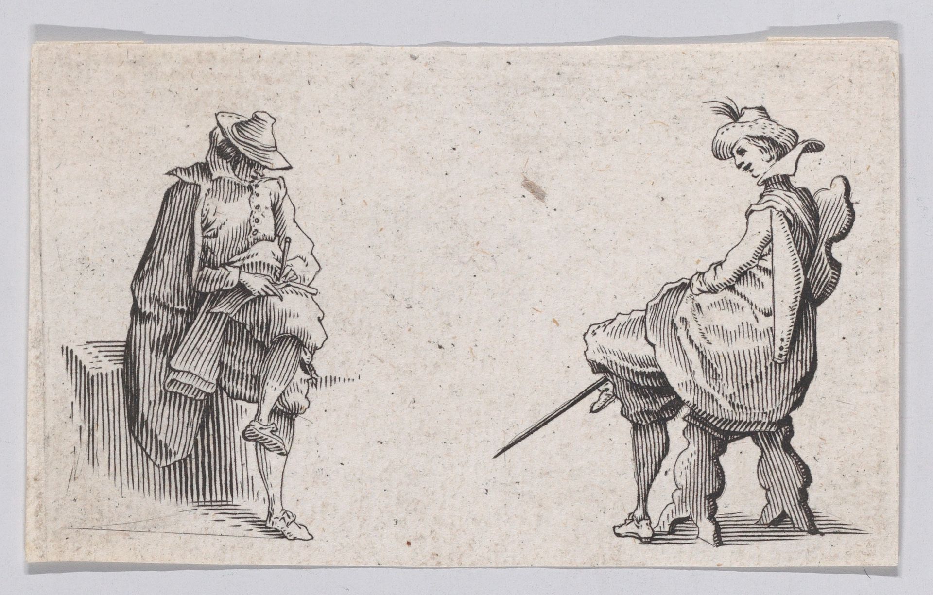 Reverse Copy of Les Deux Personnages Assis (The Two Seated People), from "Les Caprices" Series A, The Florence Set by Anonymous