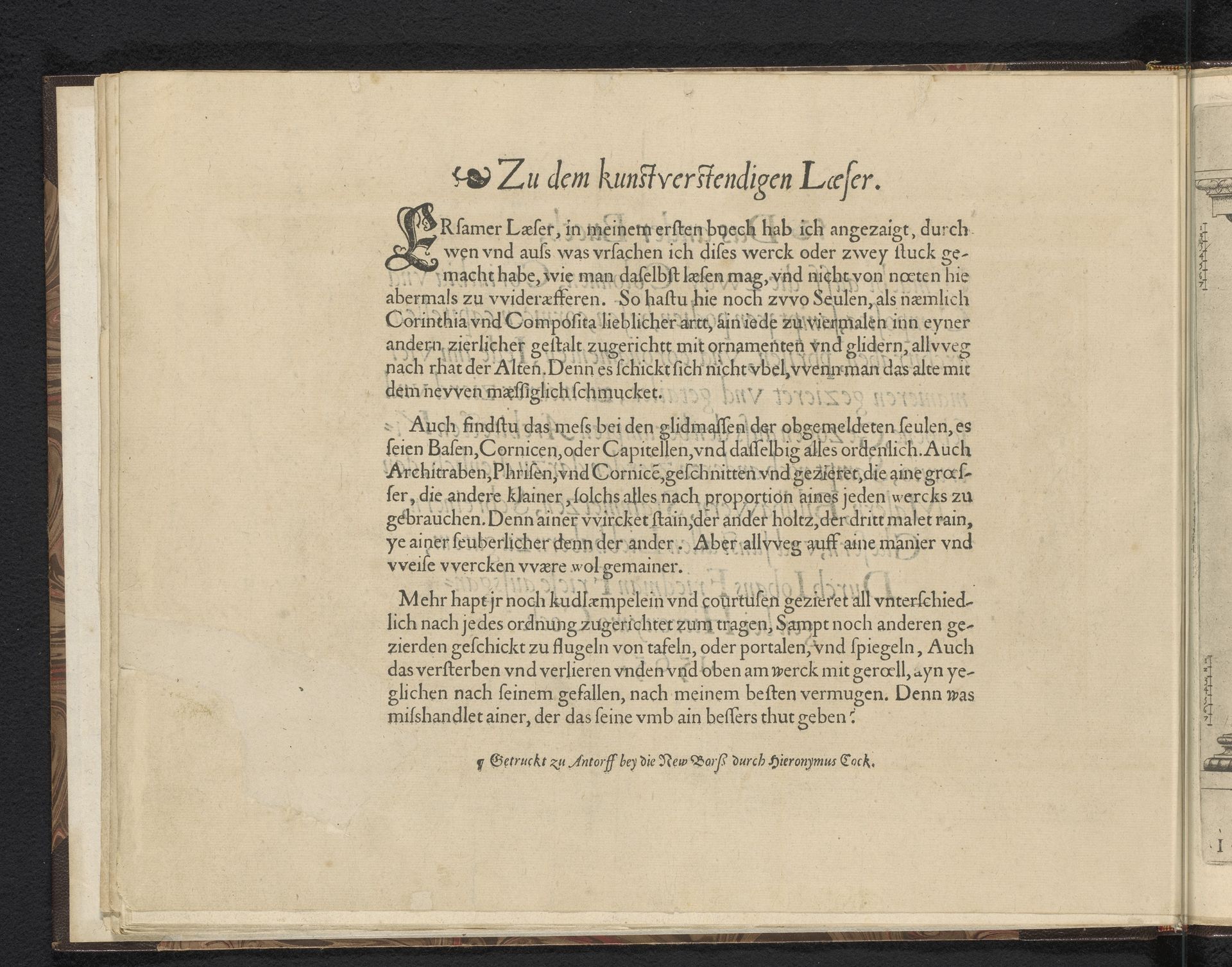 Inleiding: Zu dem kunstverstendigen Laeser by Hans Vredeman de Vries