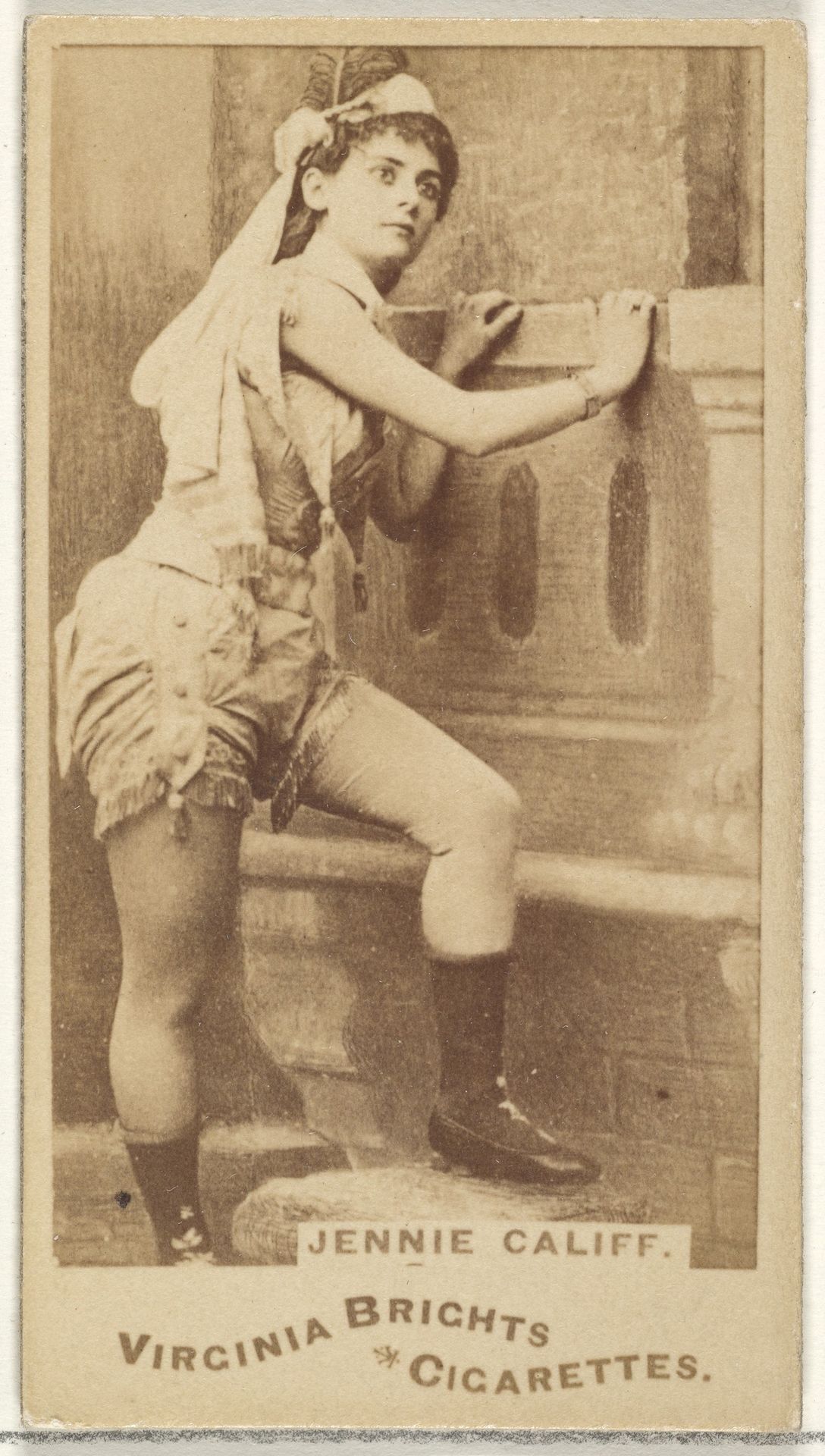 Jennie Califf, from the Actors and Actresses series (N45, Type 1) for Virginia Brights Cigarettes by Allen & Ginter