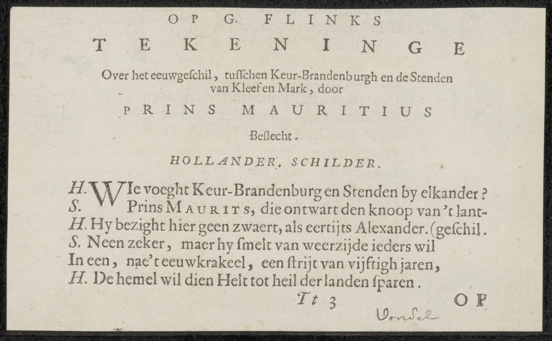 Gedicht op tekeningen van Govert Flinck by Joost van den Vondel