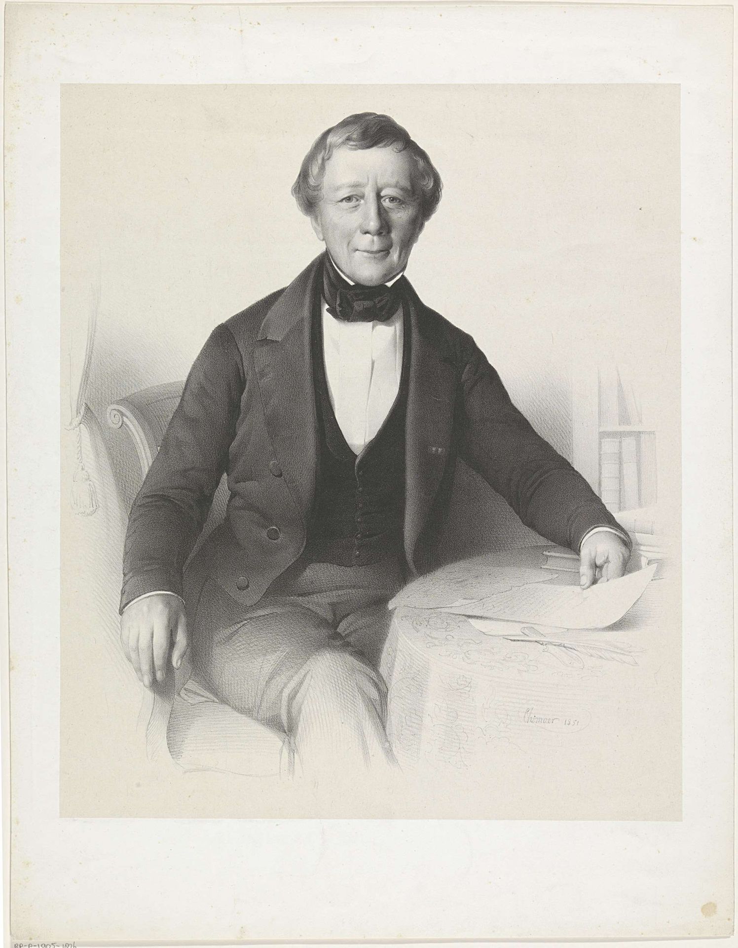 Portret van A.J. Helmich by Wilhelmus Cornelis Chimaer van Oudendorp